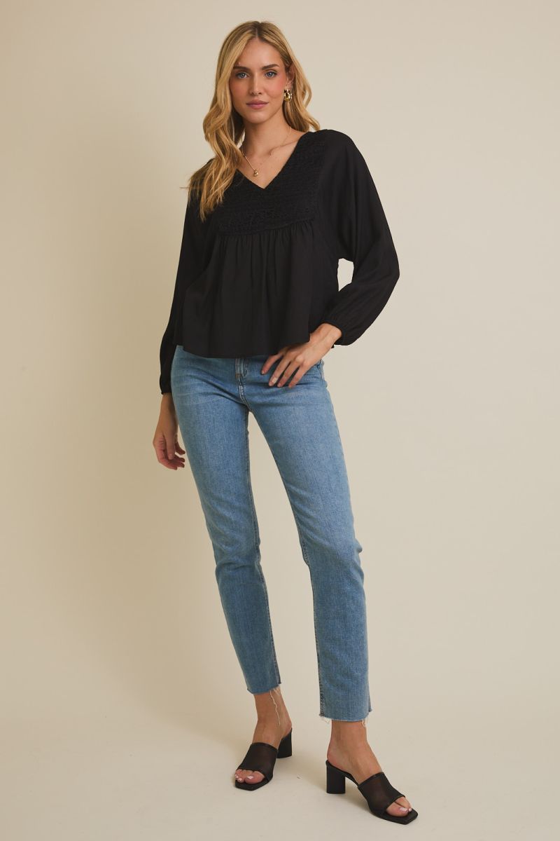 Lisa Lace Trim Top