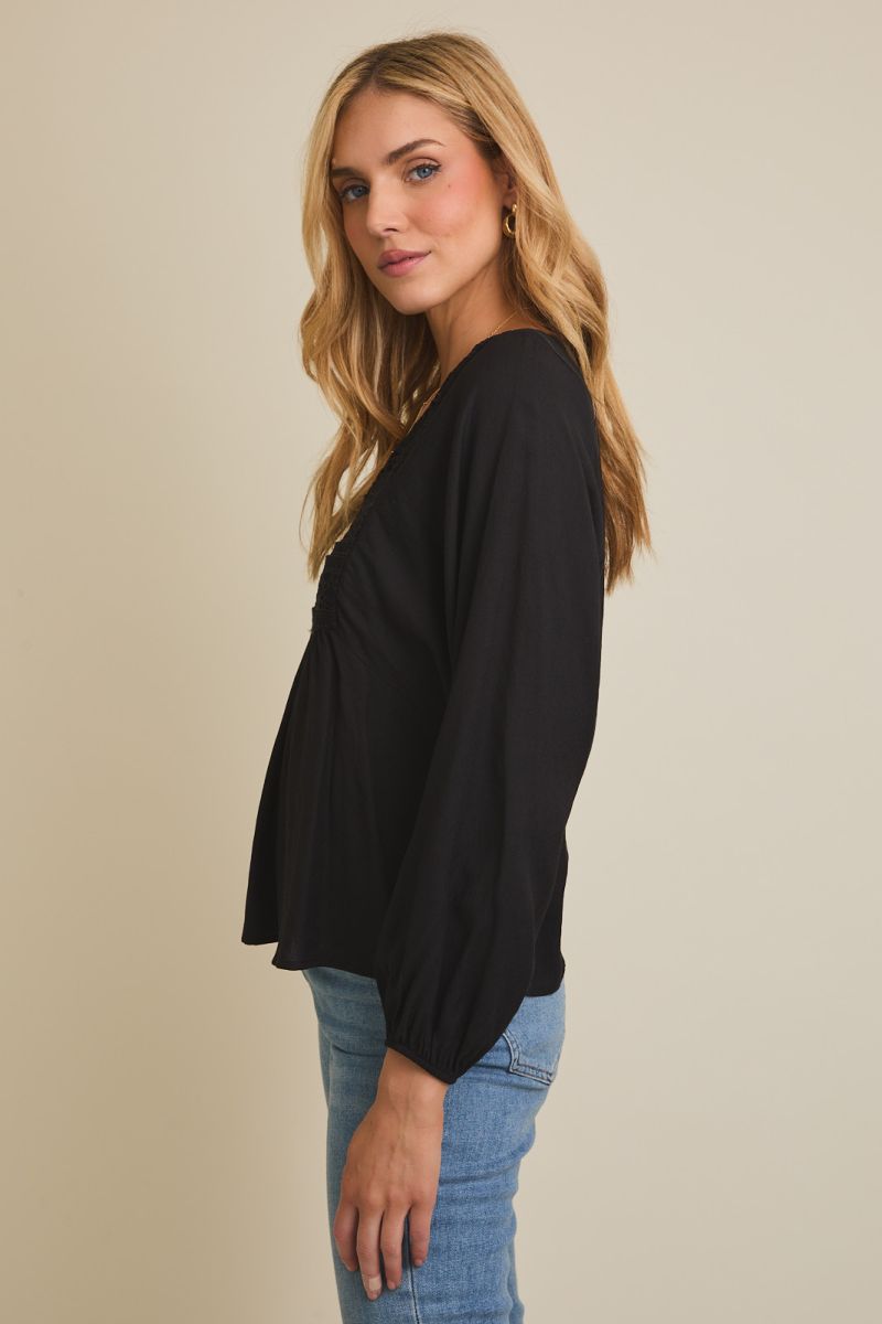 Lisa Lace Trim Top