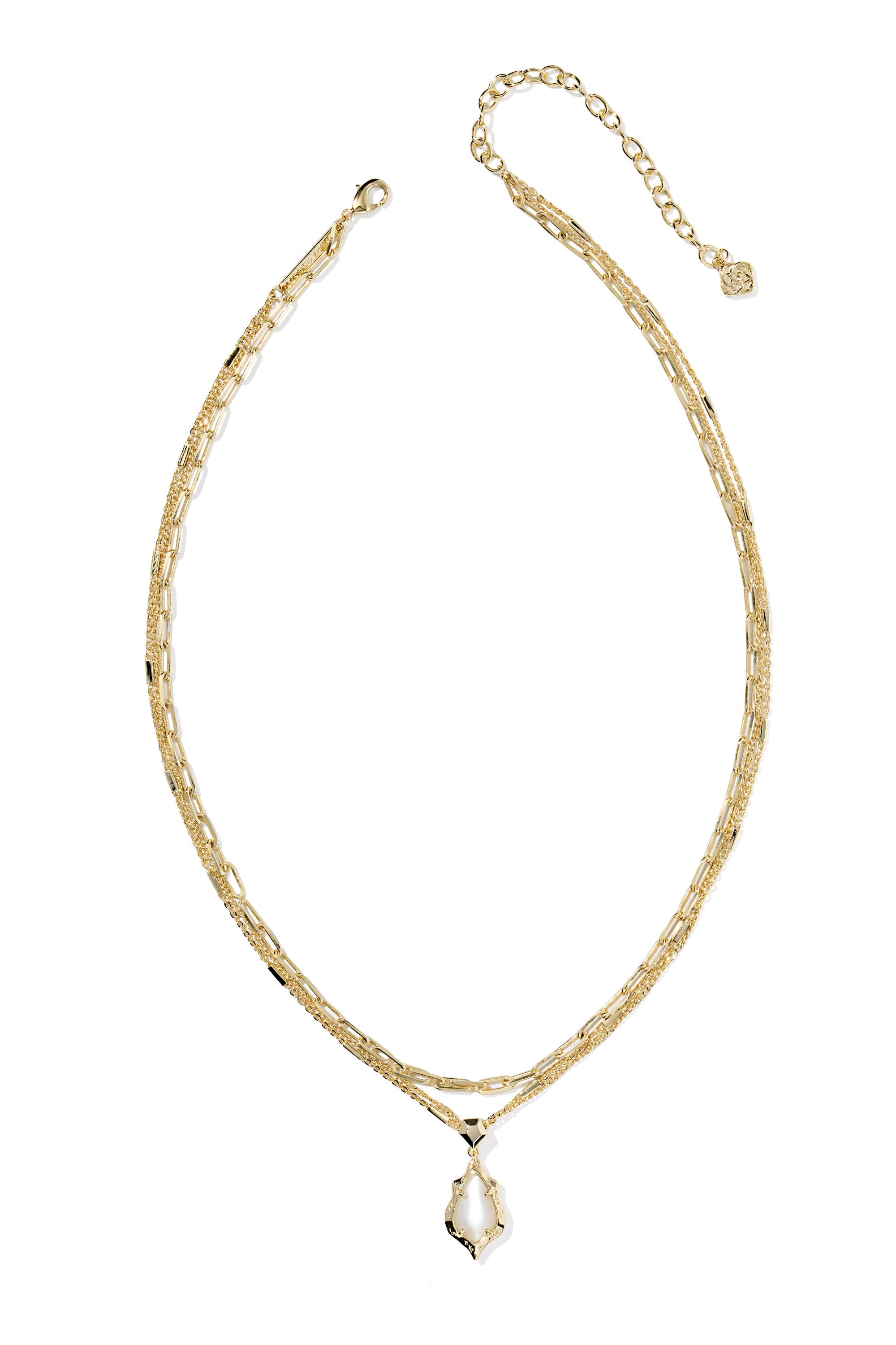 Adriana Scallop Frame Multi Strand Necklace