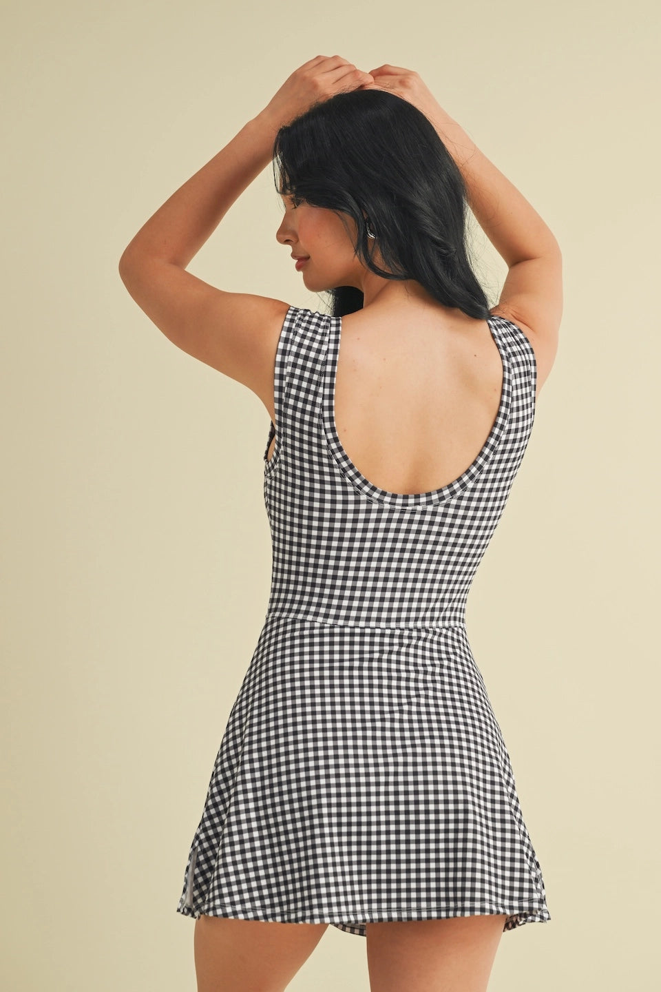 Heidi Gingham Active Wrap Dress