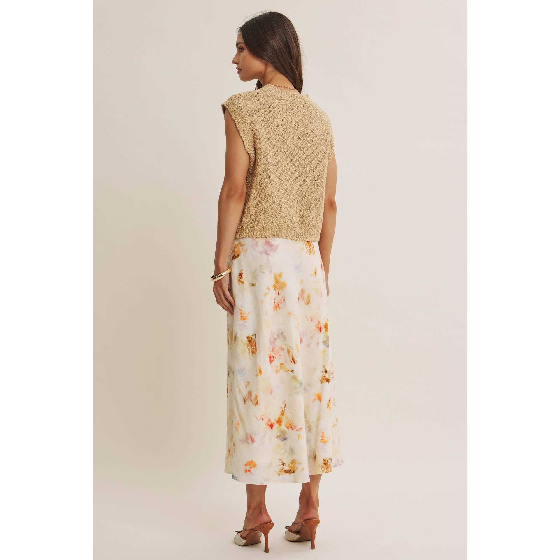 Vivian Abstract Midi Skirt