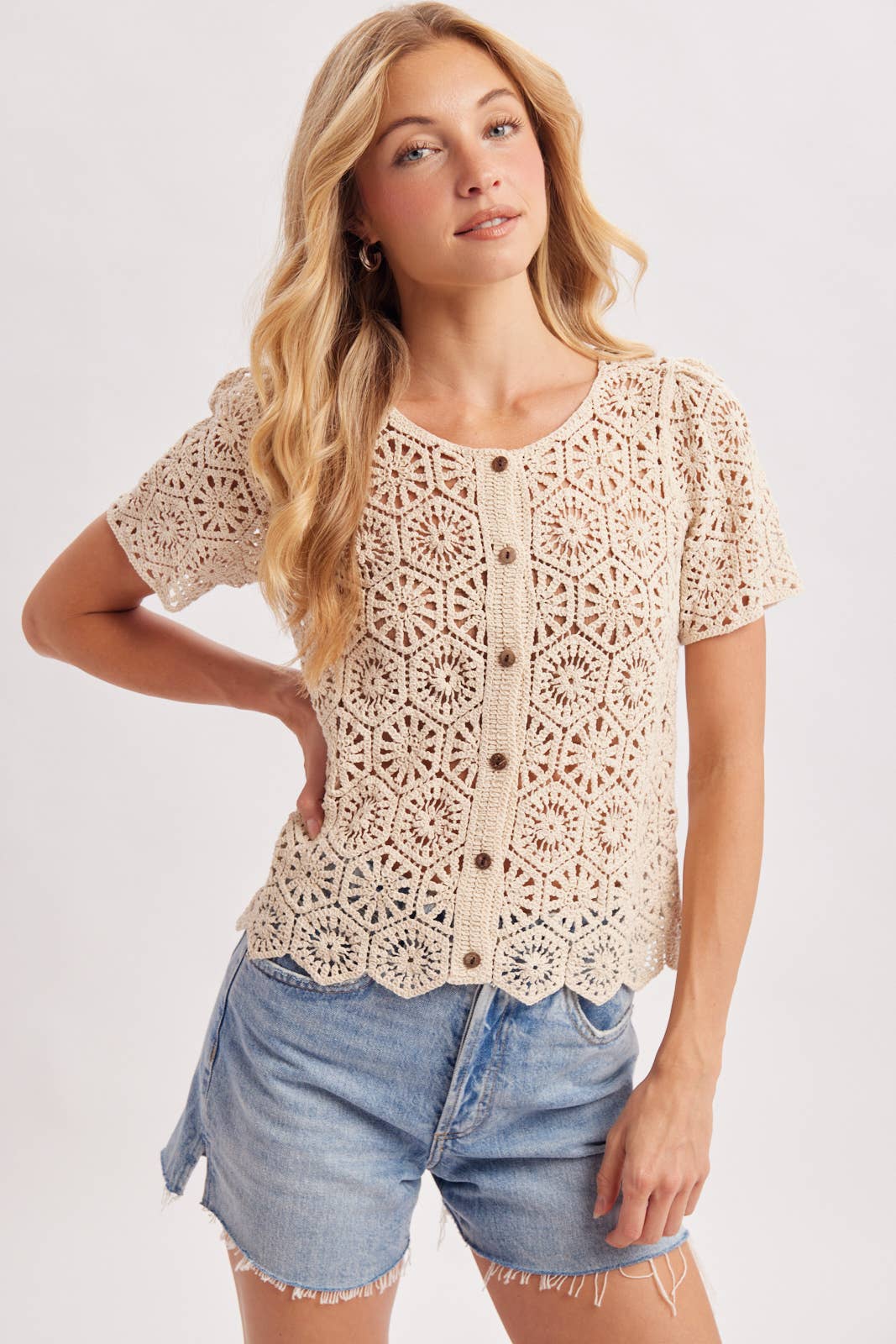 Amanda Crochet Top