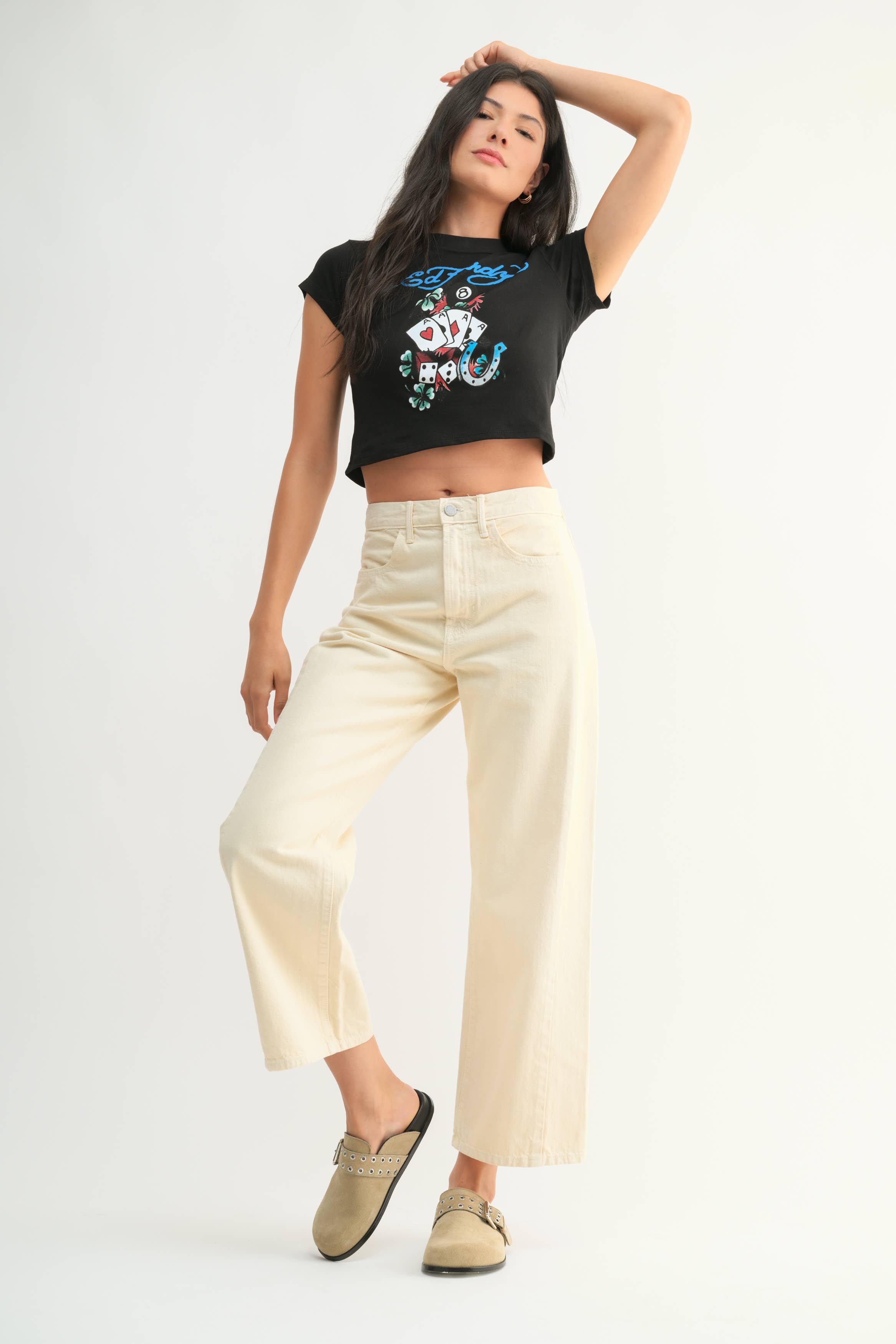 Calli Barrel Twist Jean in Cloud