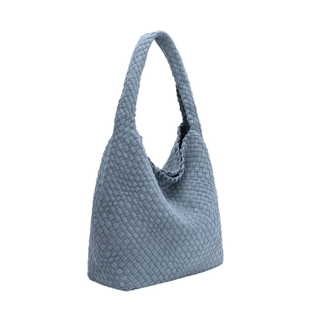 Johanna Chambray Recycled Vegan Suede Shoulder Bag