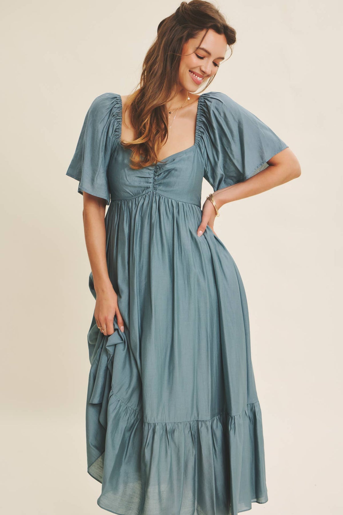 Kyla Sweetheart Midi Dress