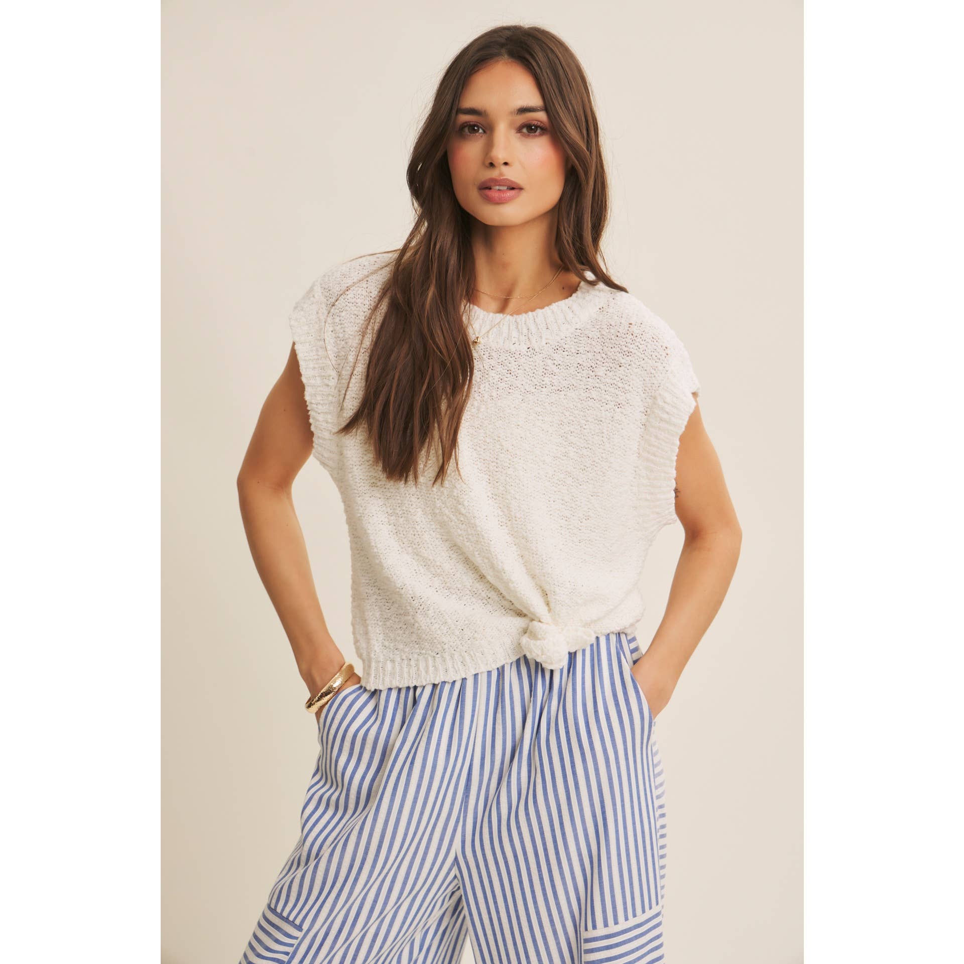 Laine Textured Sweater Tee