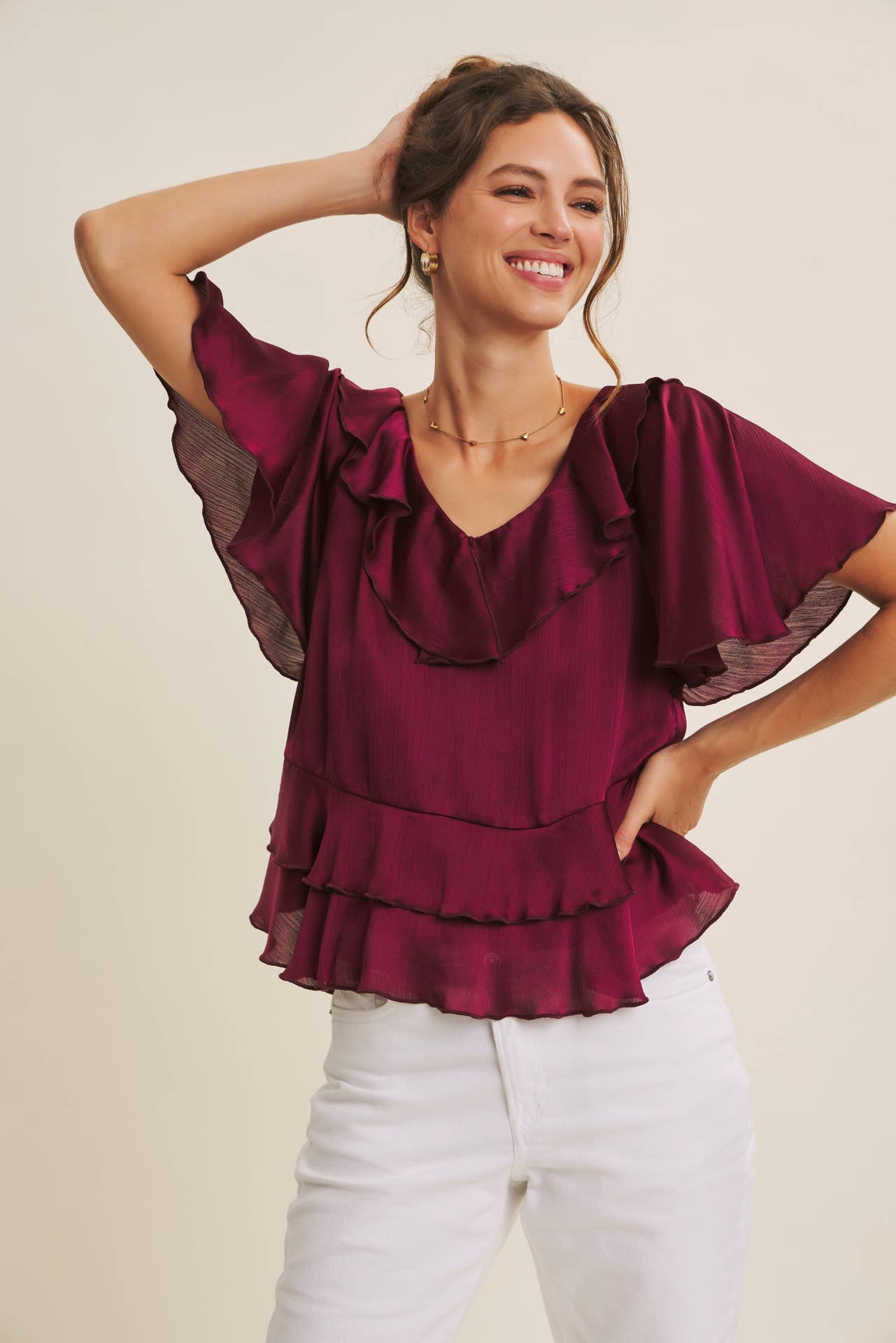 Brianne Ruffle Blouse