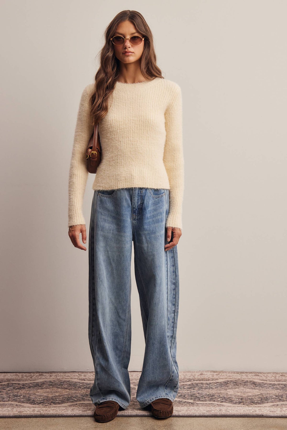 Brielle Brushed Rib Knit Sweater