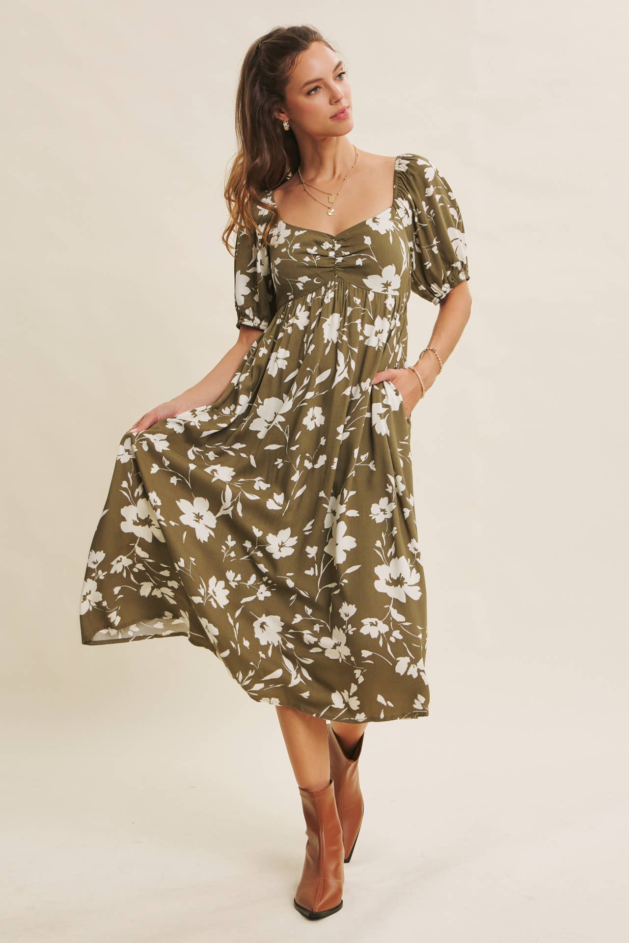 Naomi Floral Midi Dress