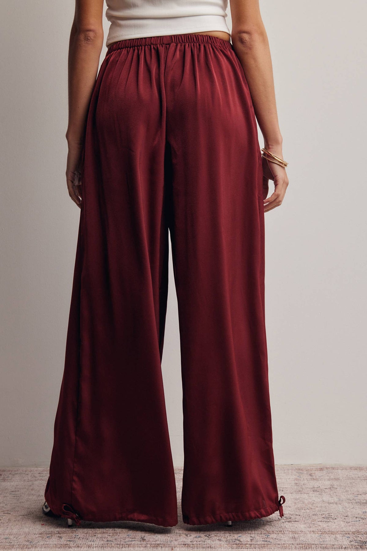 Claudia Wide Leg Tie Hem Pants