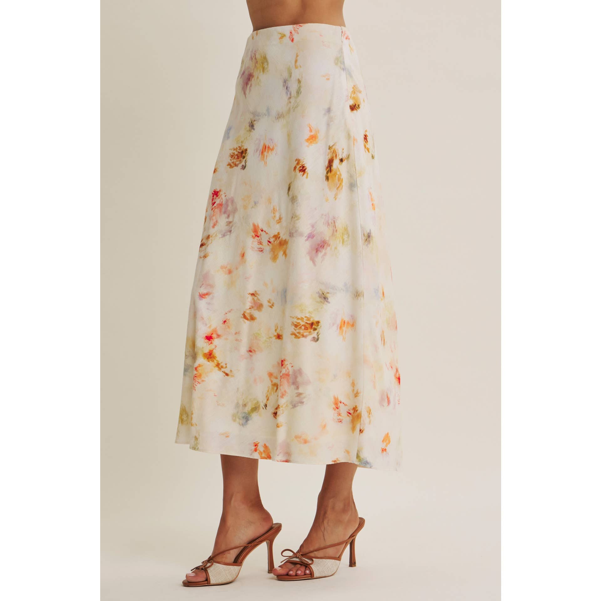 Vivian Abstract Midi Skirt