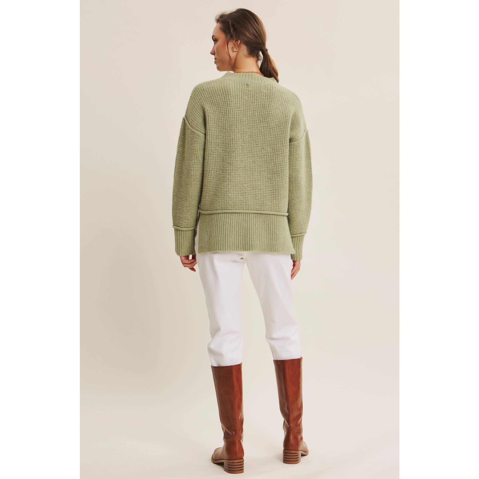 Natasha Brushed Waffle Sweater