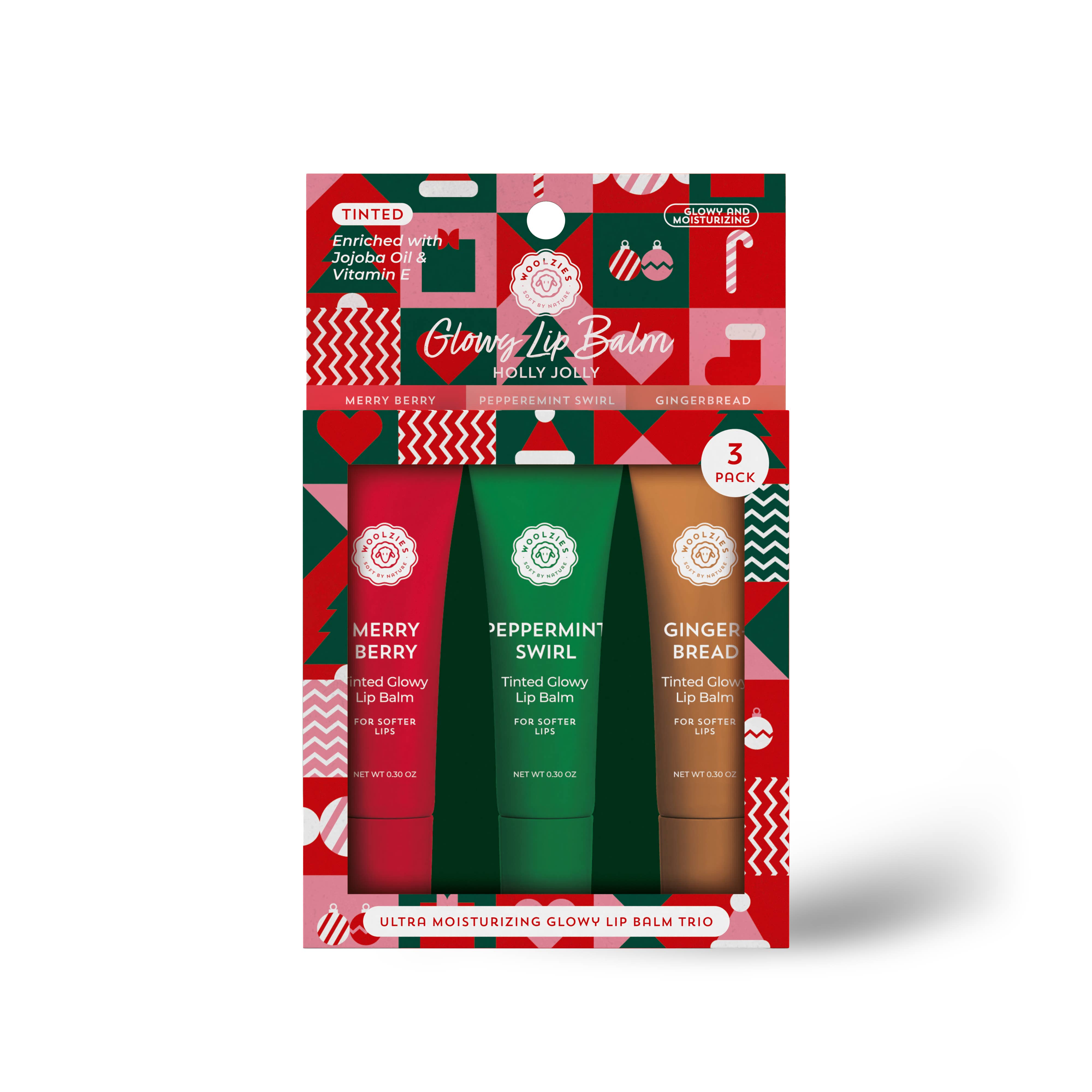 Glowy Lip Balm Trio - Holly Jolly
