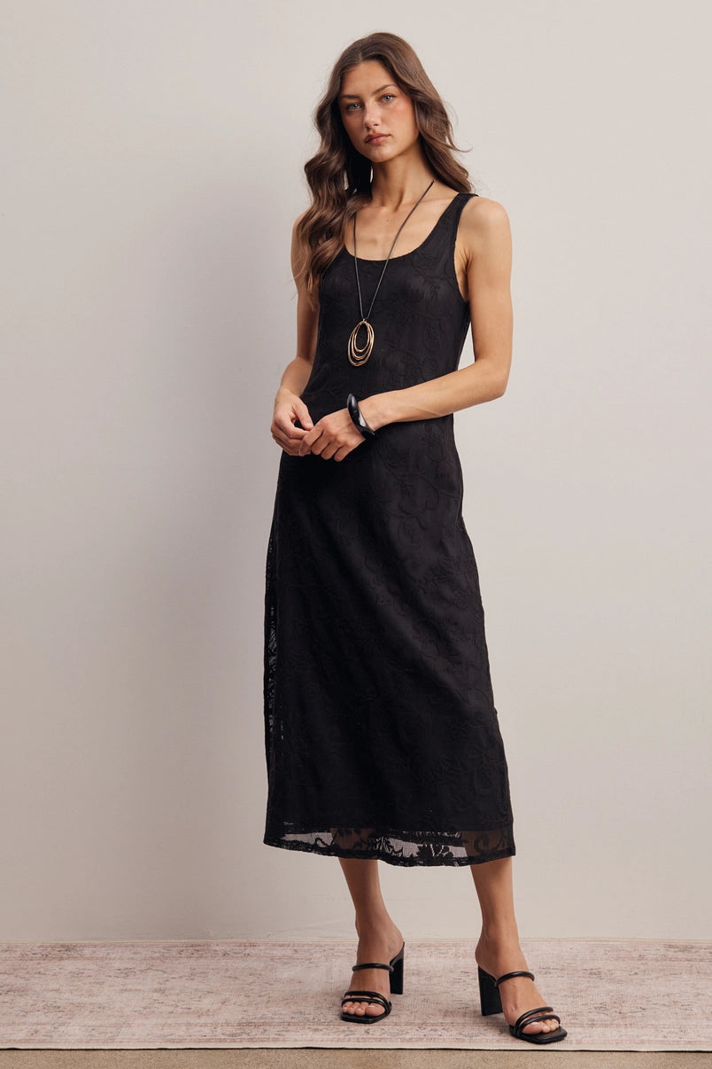 Zara Lace Midi Slip Dress