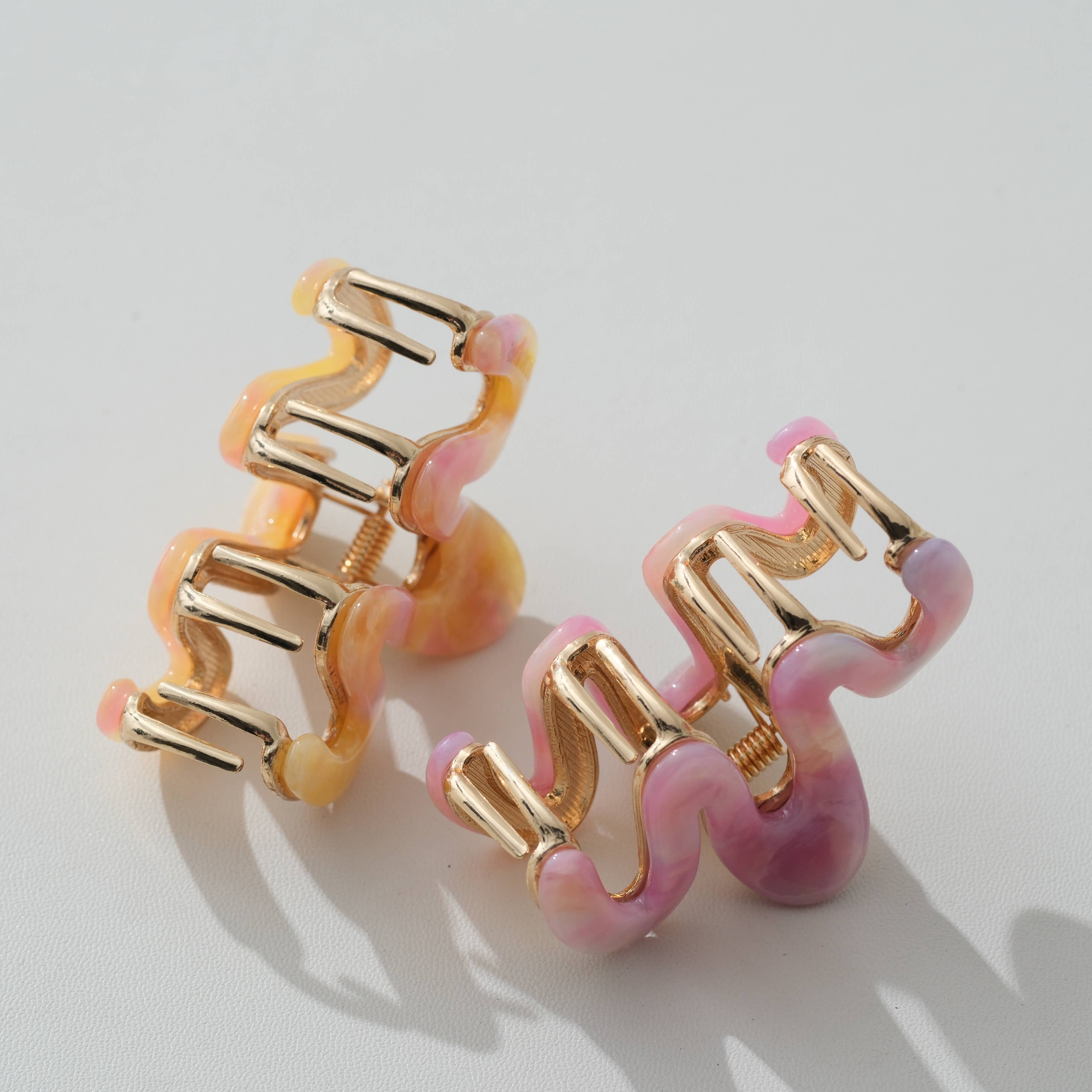 Willow Mini Island Sun Metal Squiggle Claw Clip