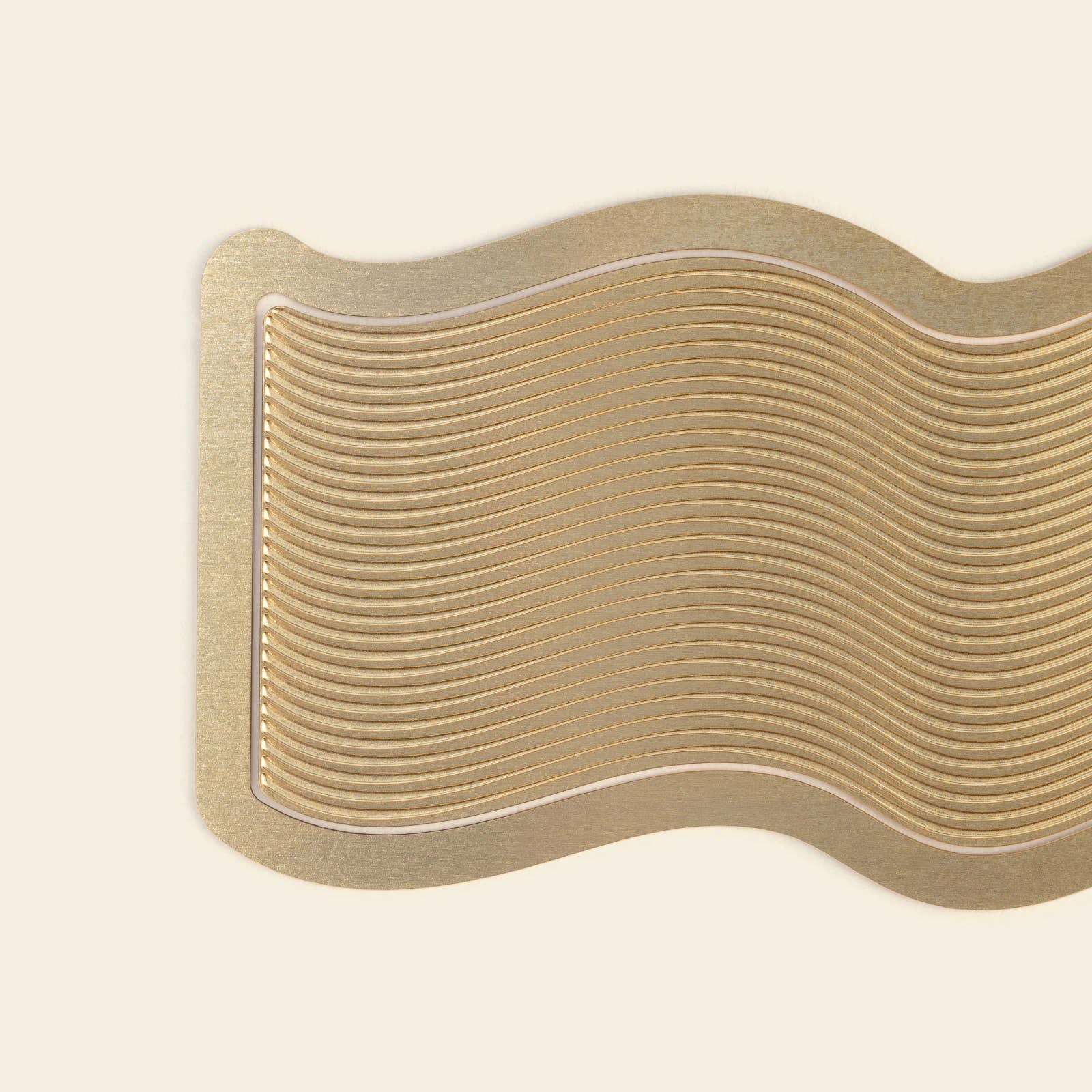 Brass Metal Bookmark - Wave