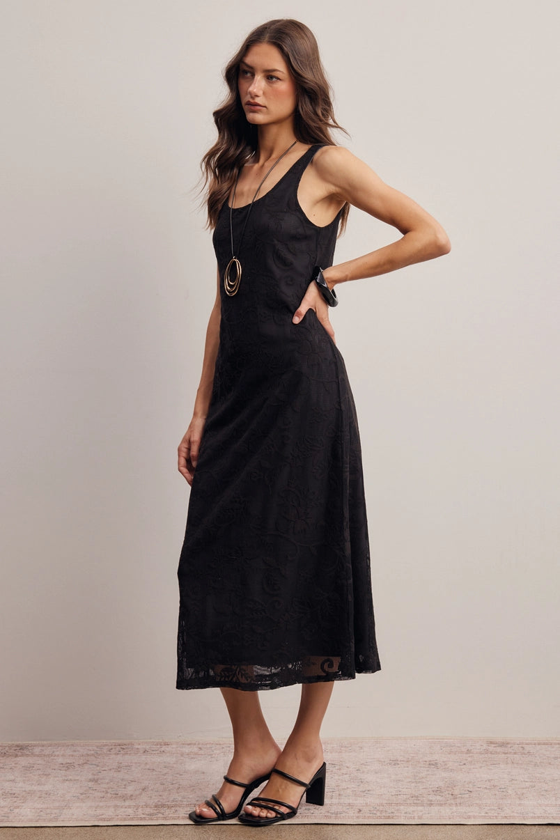 Zara Lace Midi Slip Dress