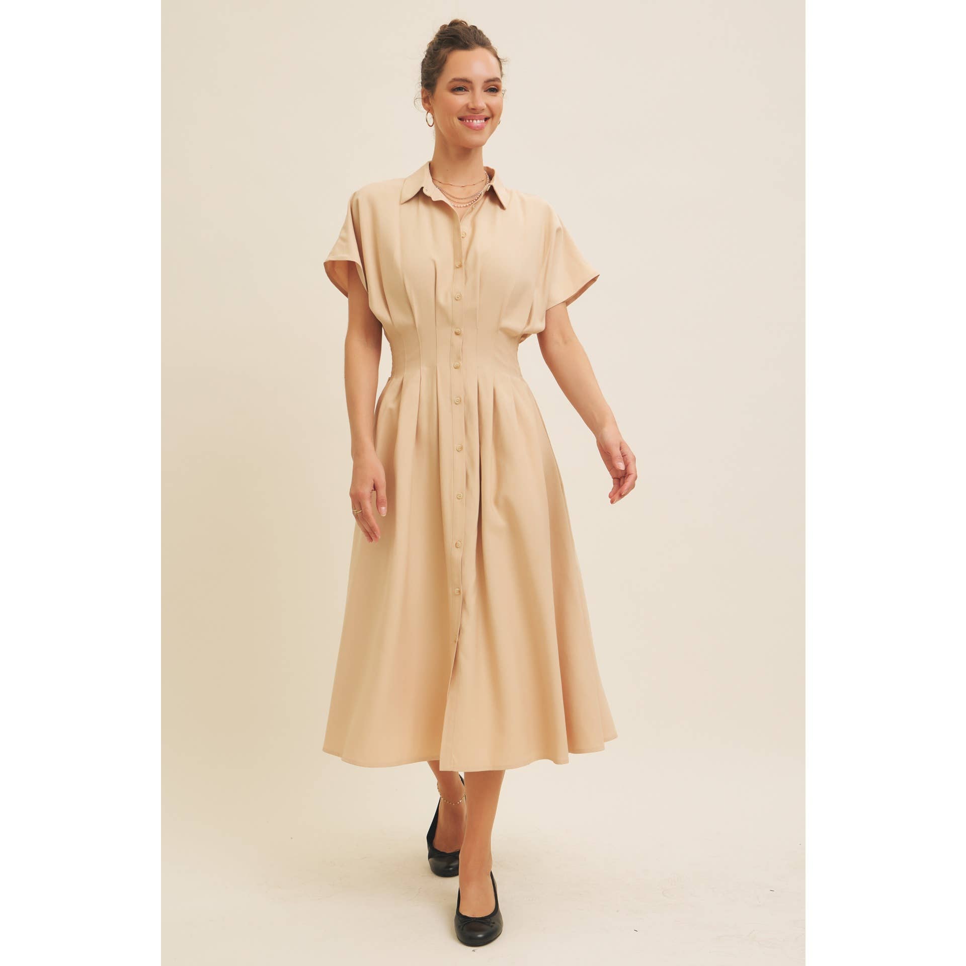 Peyton Pleated Midi Dress