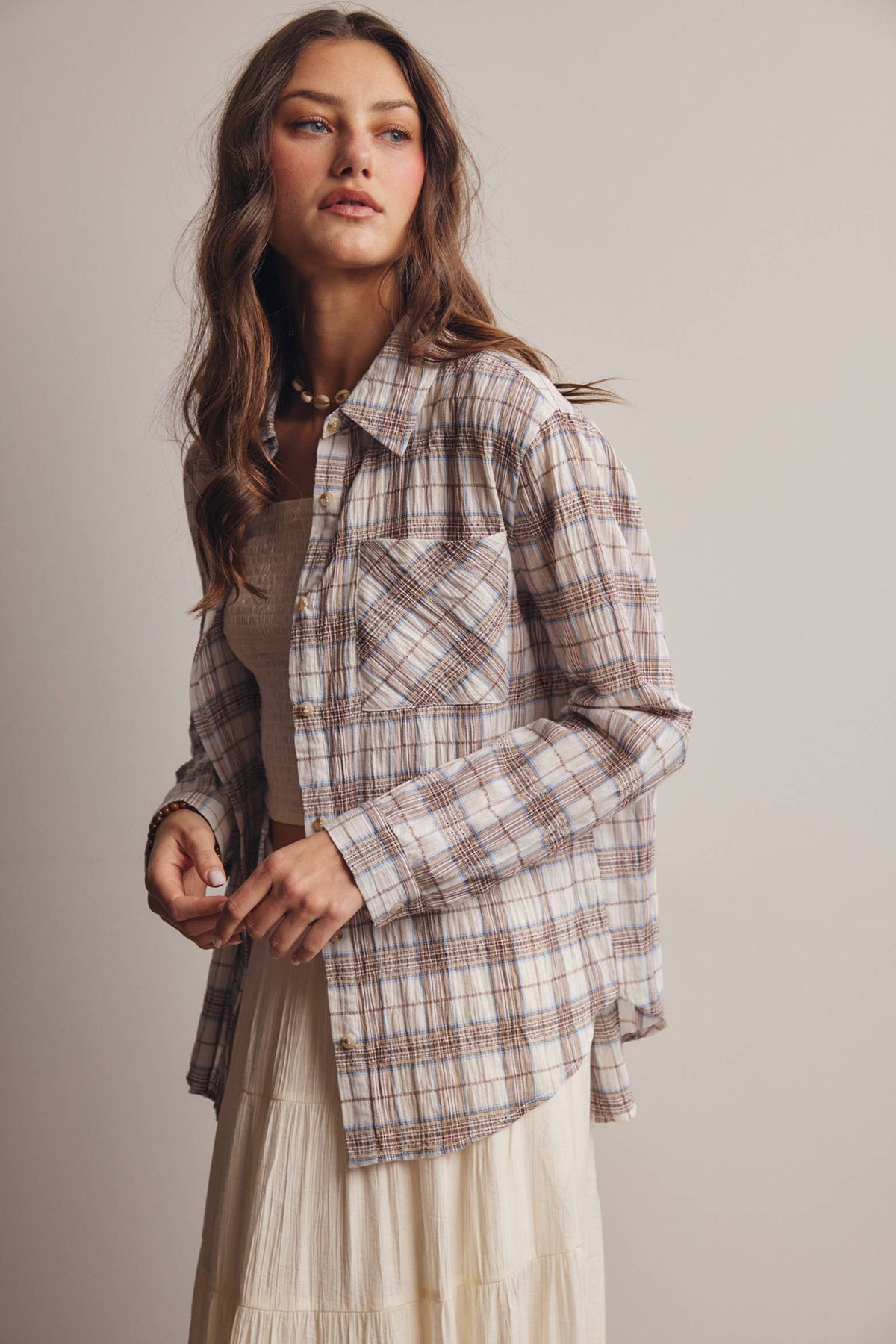 Alicia Plaid Button Down