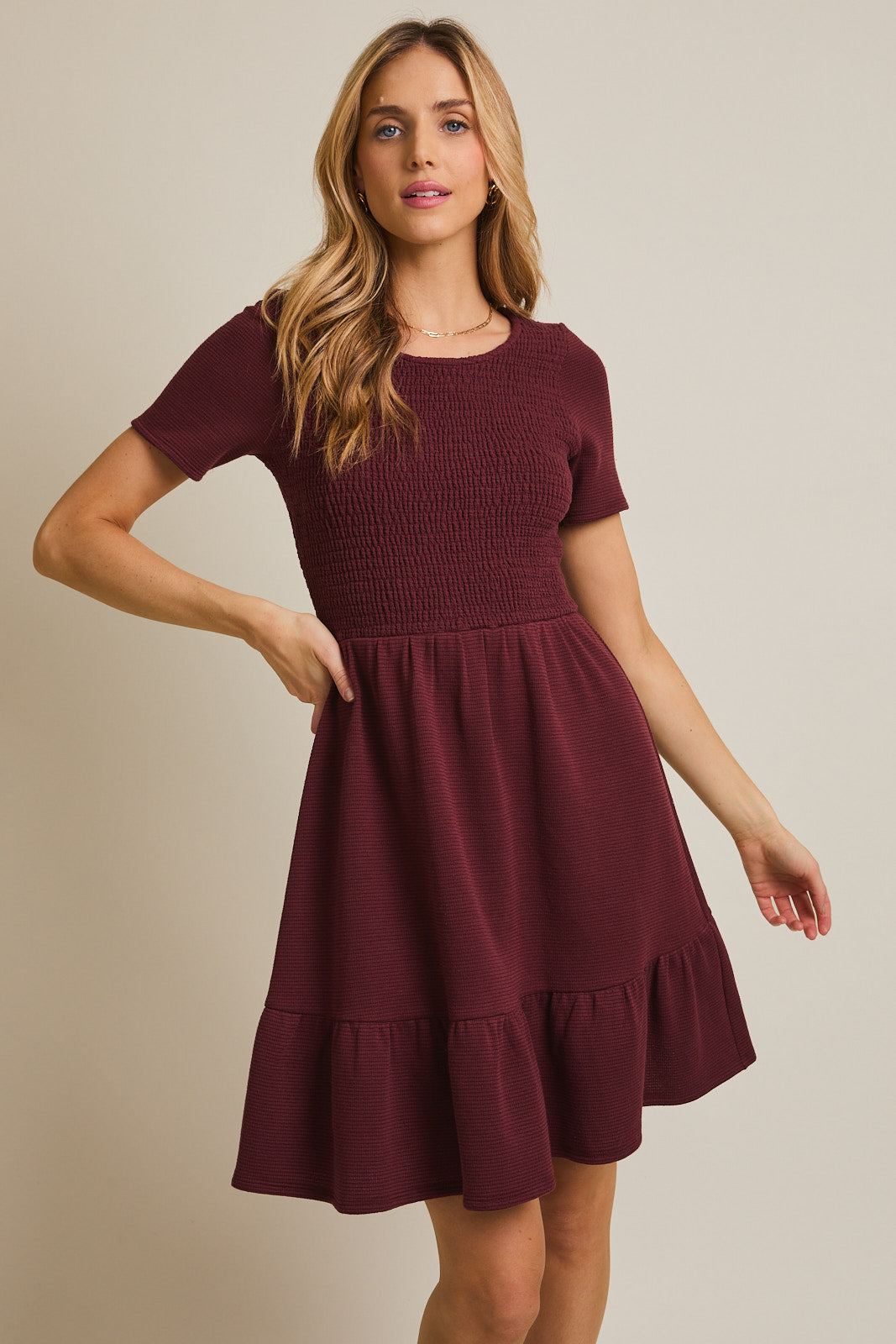 Kristen Smocked Top Mini Dress
