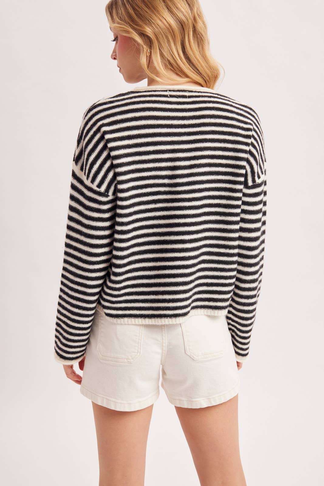 Millie Striped Henley Pullover