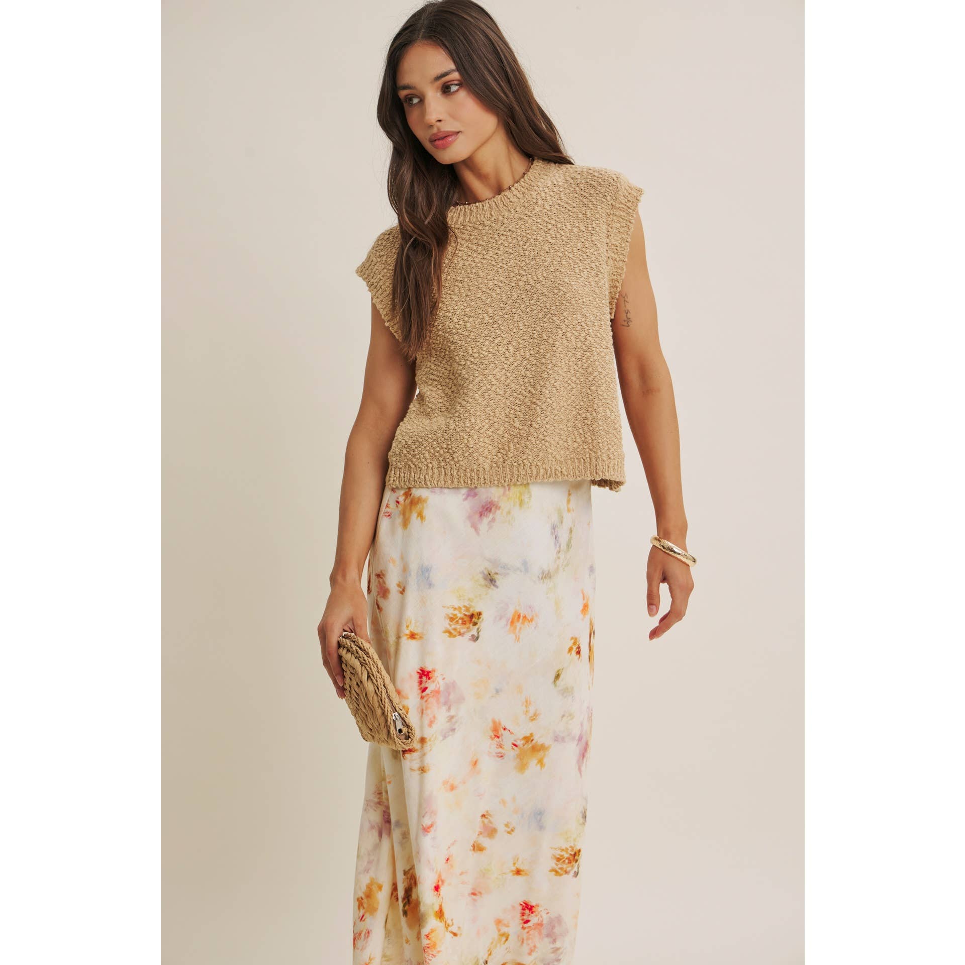 Vivian Abstract Midi Skirt