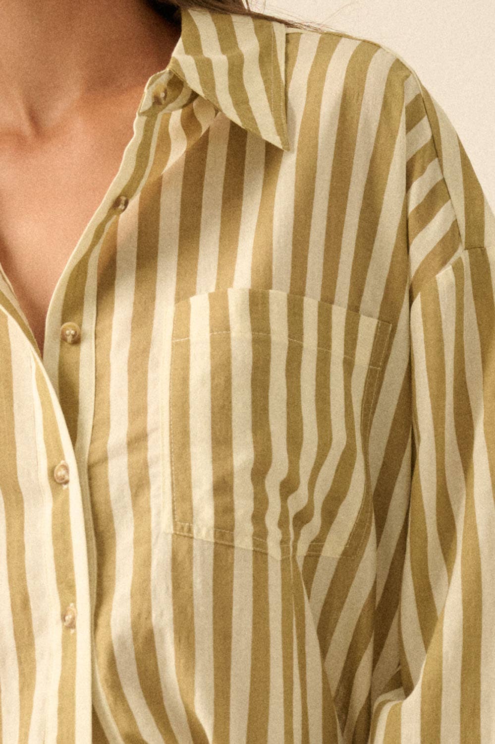 Savannah Oversized Striped Button Down