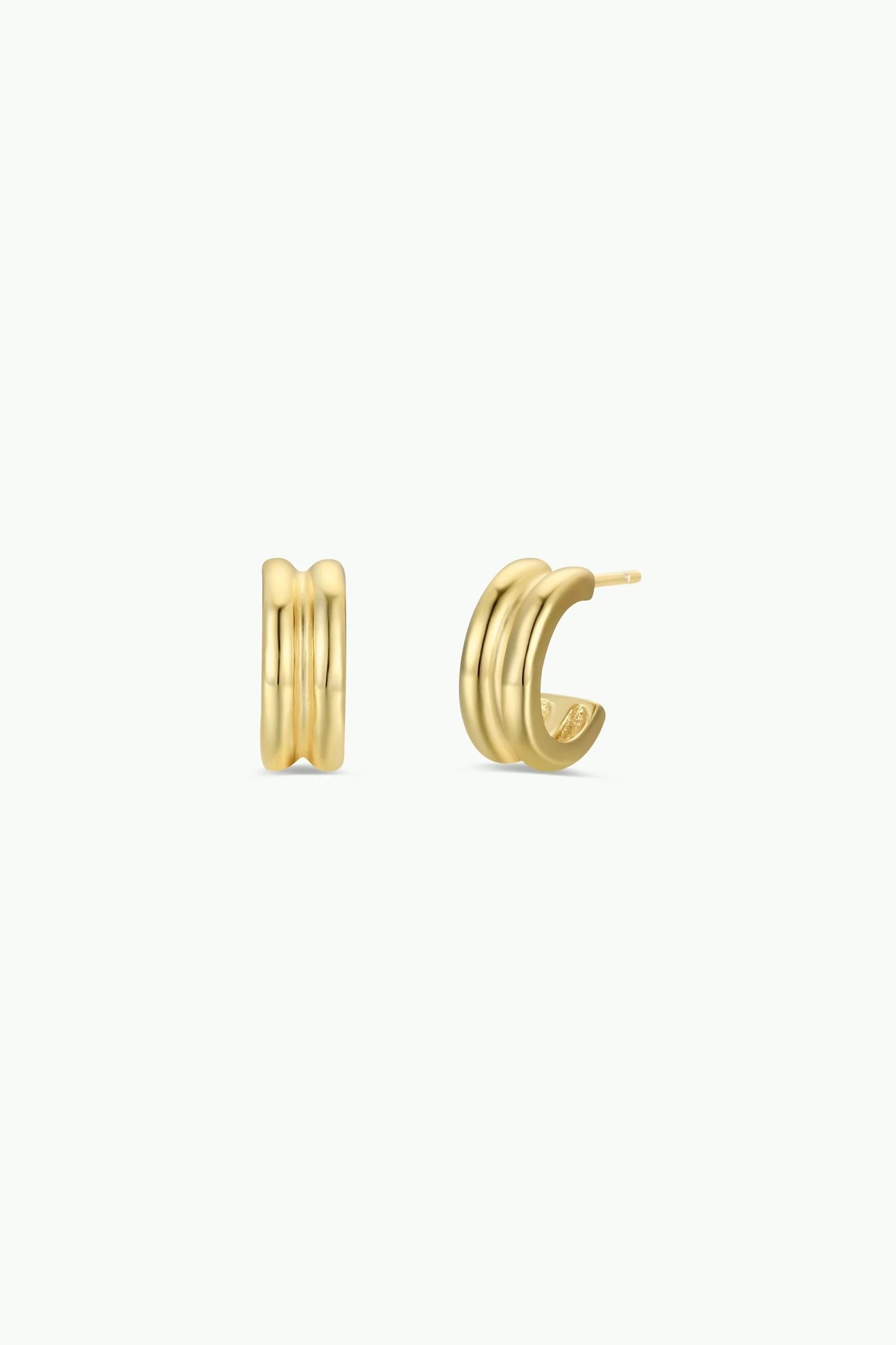 Small Bold Double Hoop Earrings