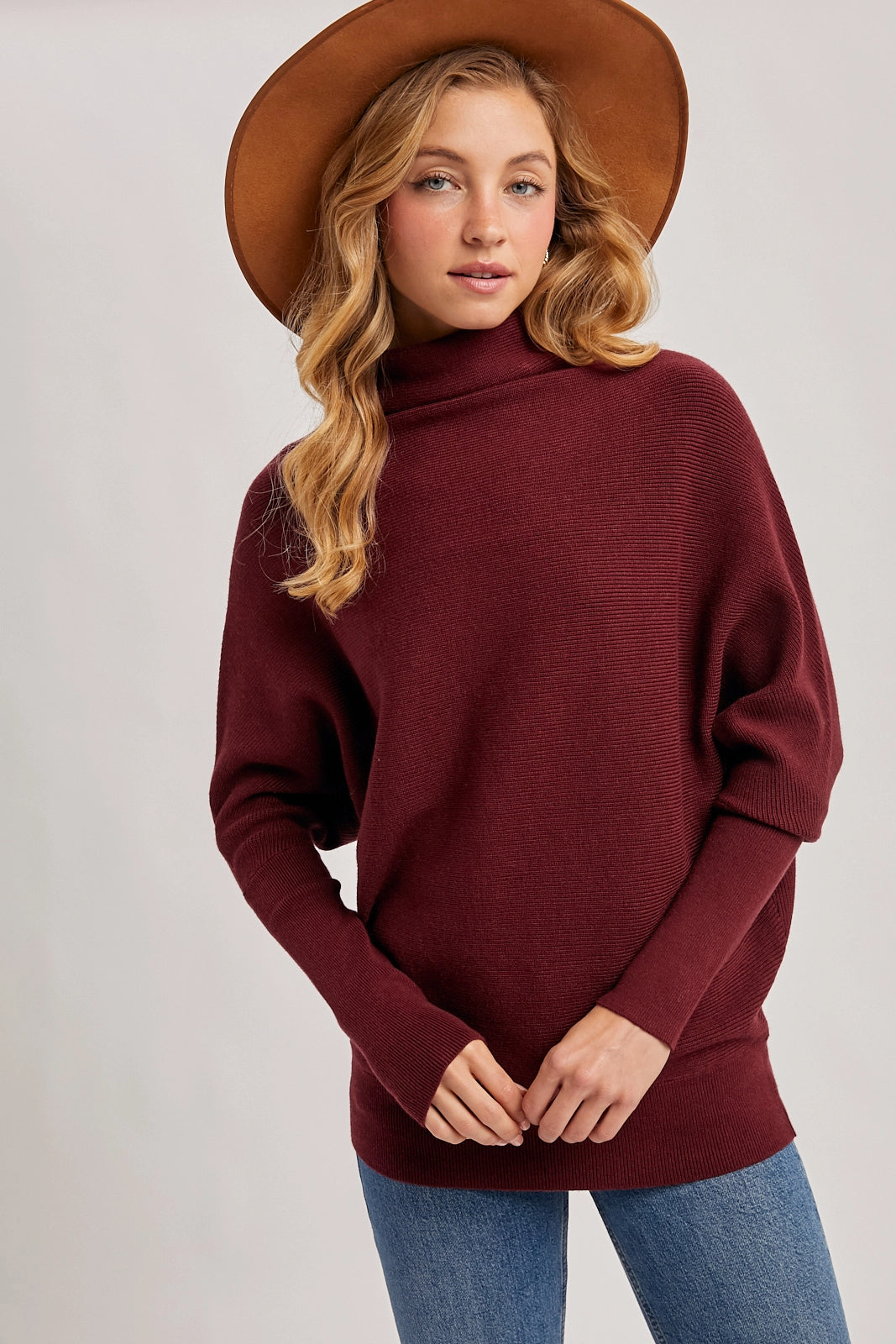 Holly Slouch Neck Dolman Sweater