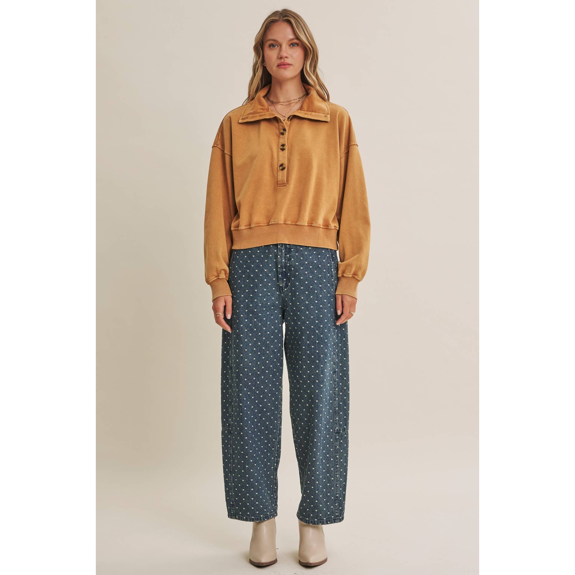 Frankie Polka Dot Barrel Jeans