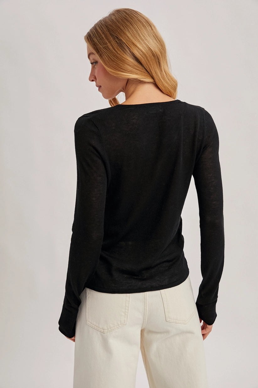 Monica Semi Sheer Knit Top