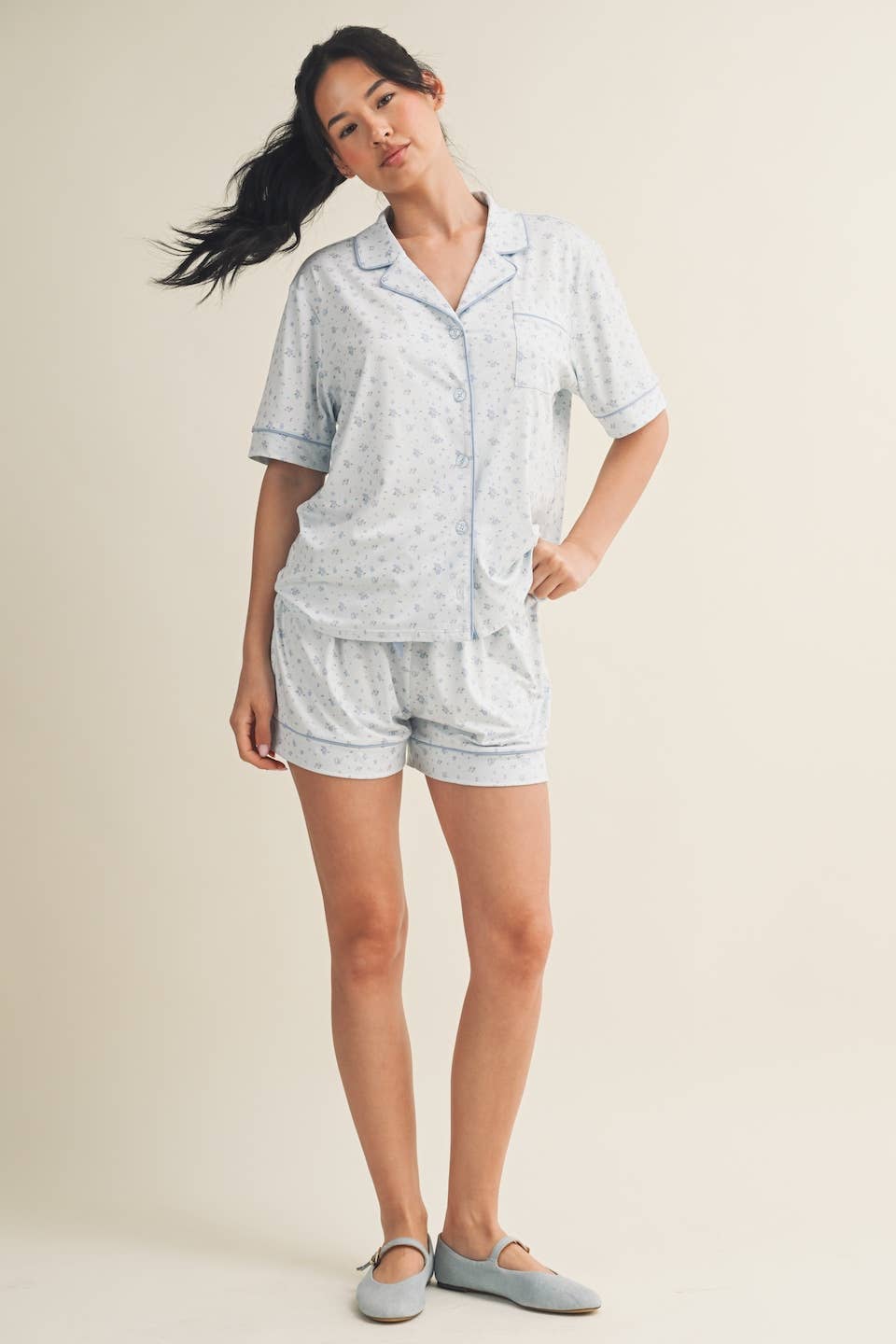 Giselle Floral Pajama Shirt