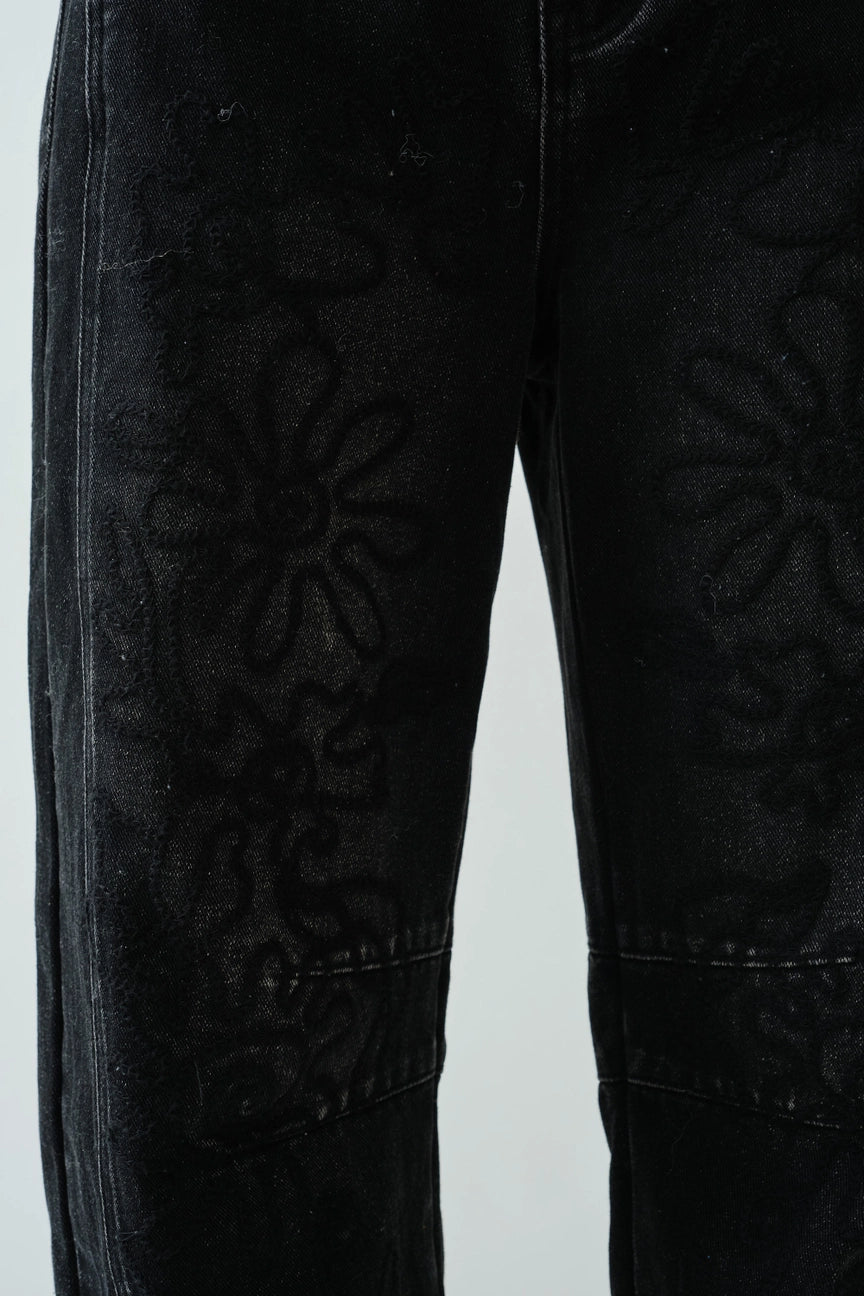 Norah Embroidered Barrel Pants