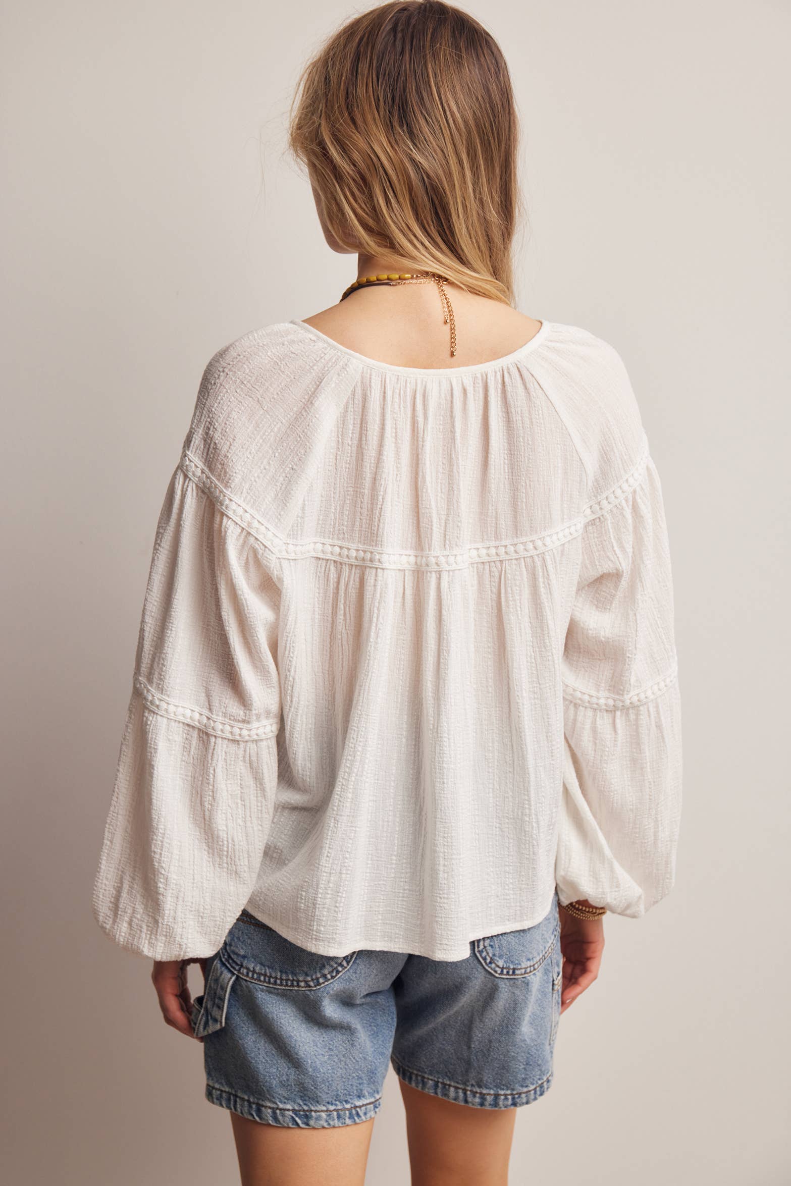 Justine Cotton Peasant Blouse