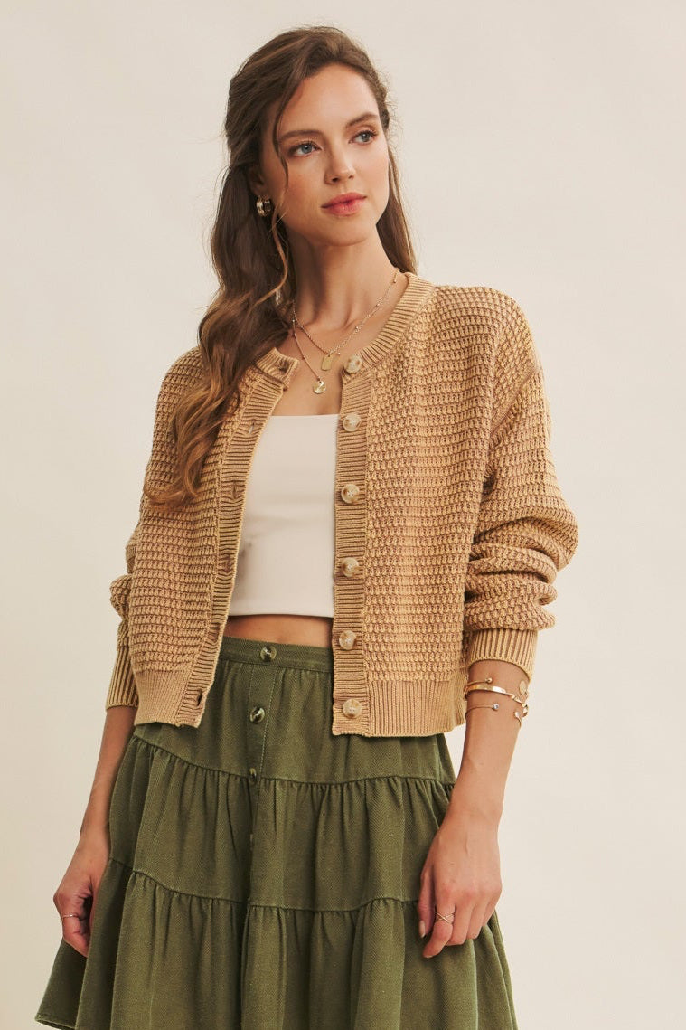 Samantha Mineral Washed Cardigan
