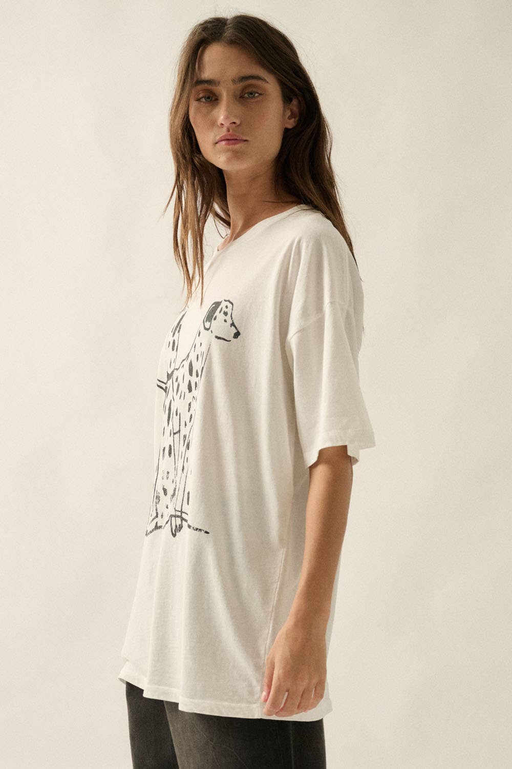 Perdita Dalmation Oversized Graphic Tee