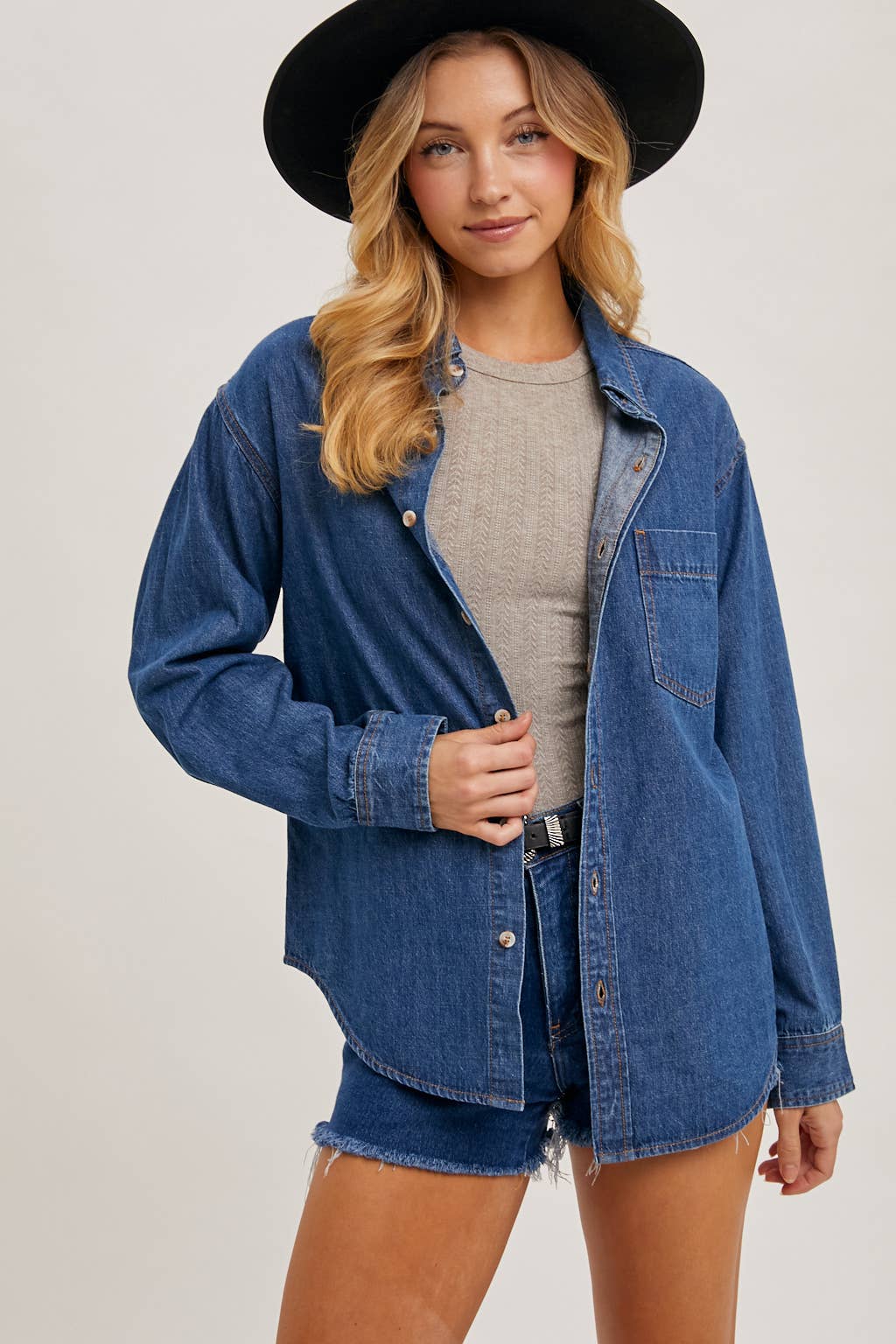 Ella Denim Button Down Shirt