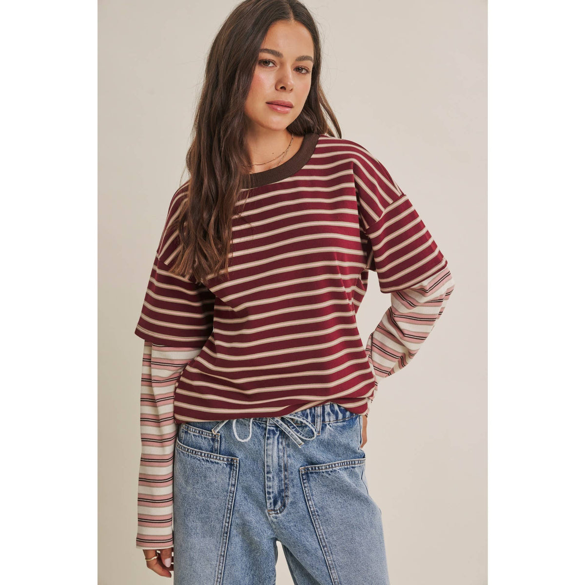 Mindy Layered Striped Top