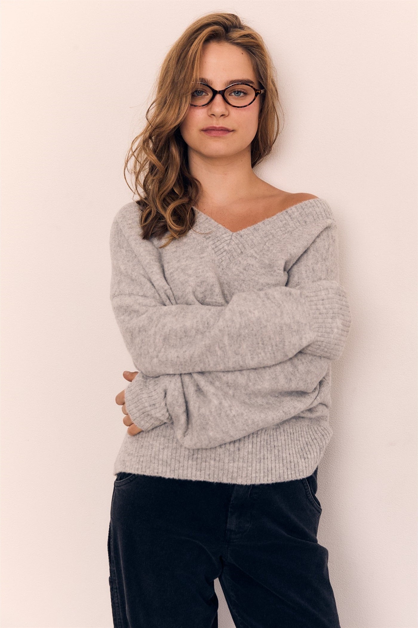 Betsy Oversized V Neck Sweater
