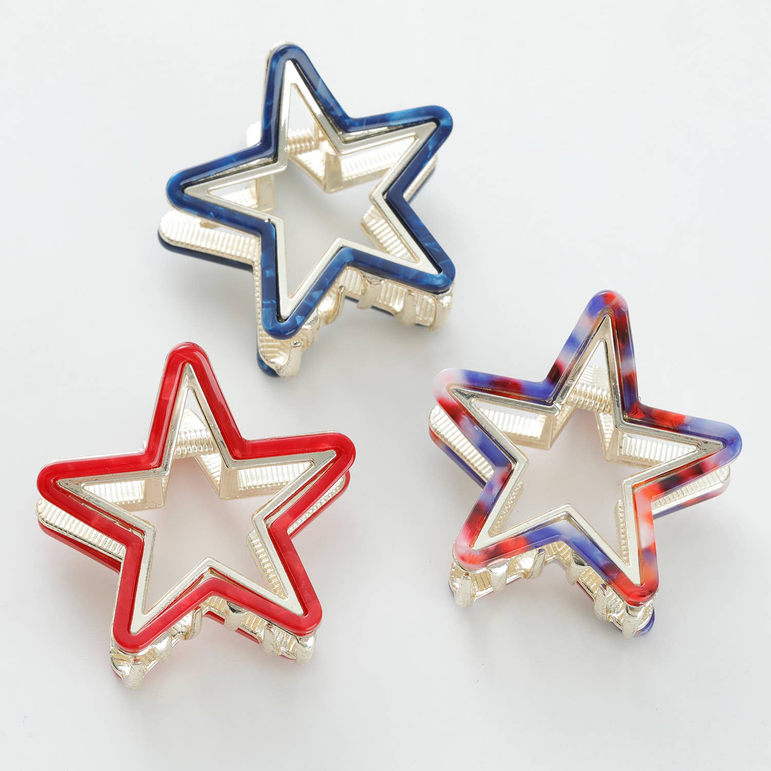 Americana Star Small Metal Claw Clip