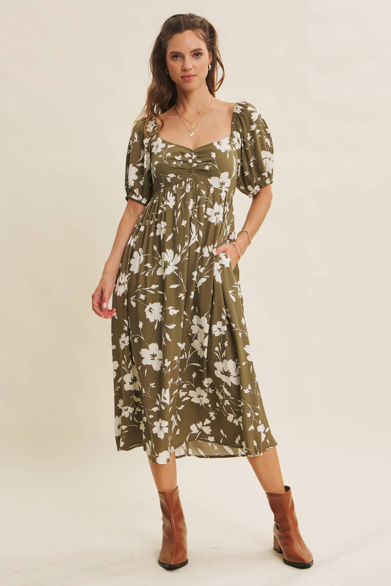 Naomi Floral Midi Dress