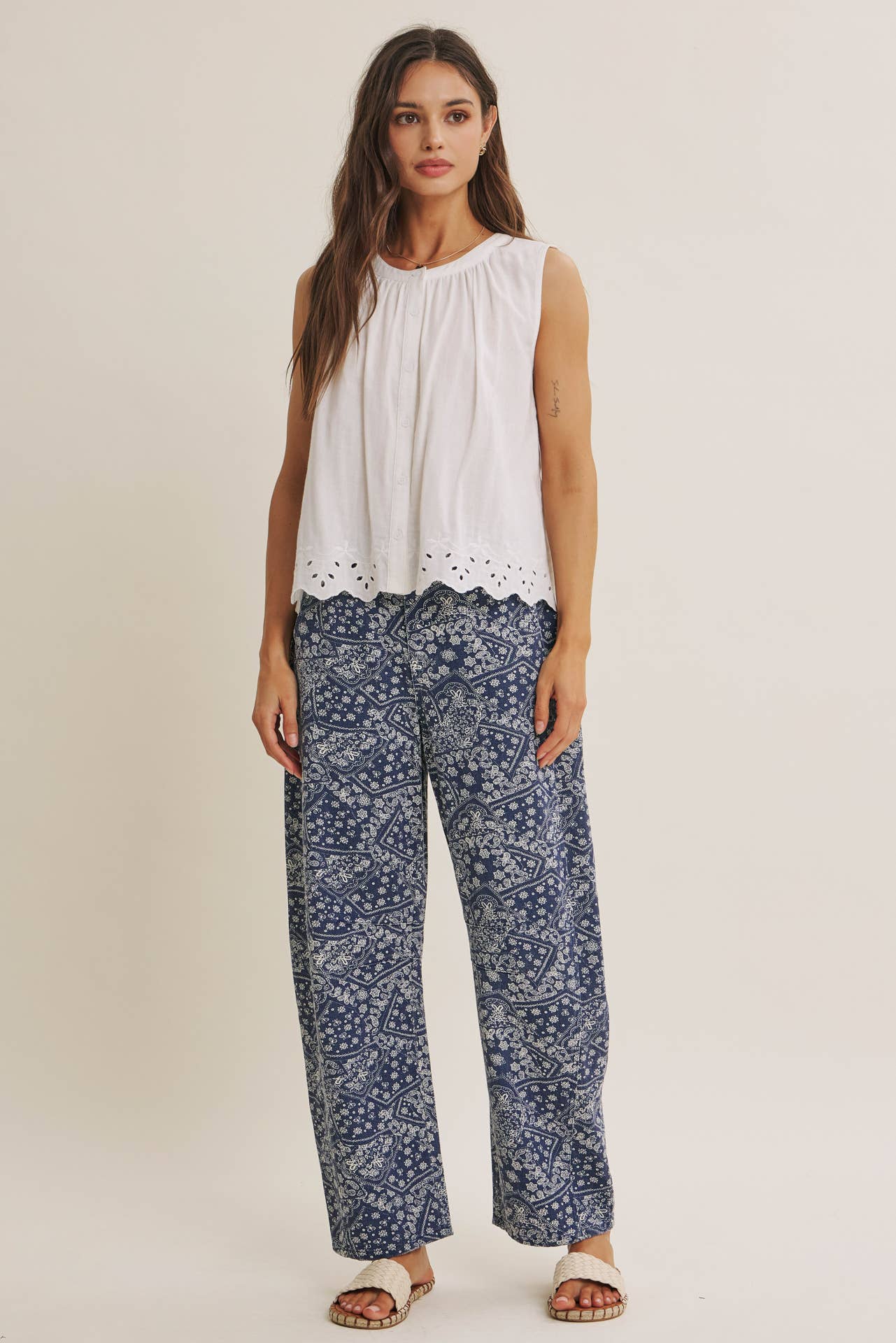 Billie Paisley Barrel Pants