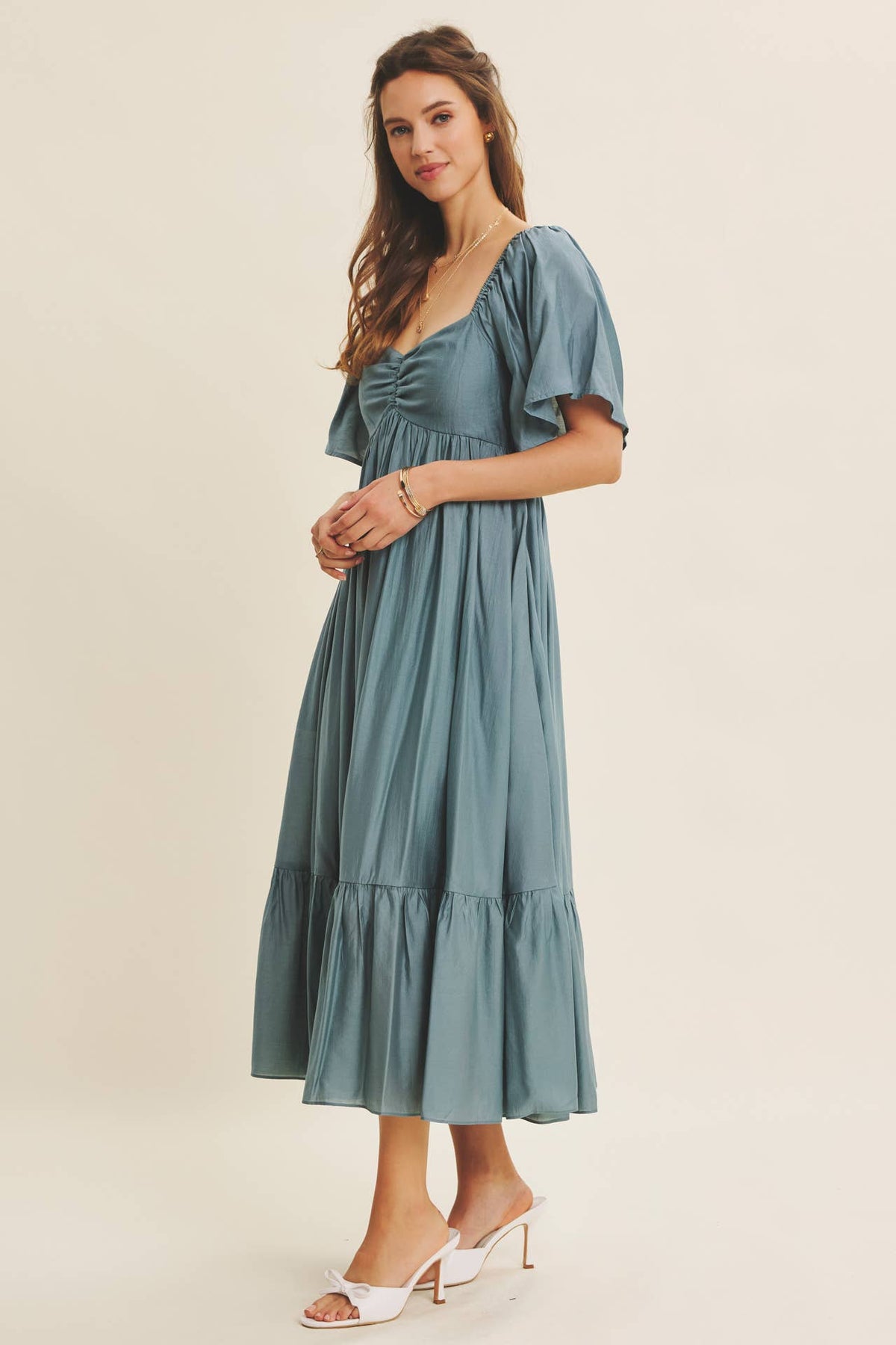 Kyla Sweetheart Midi Dress
