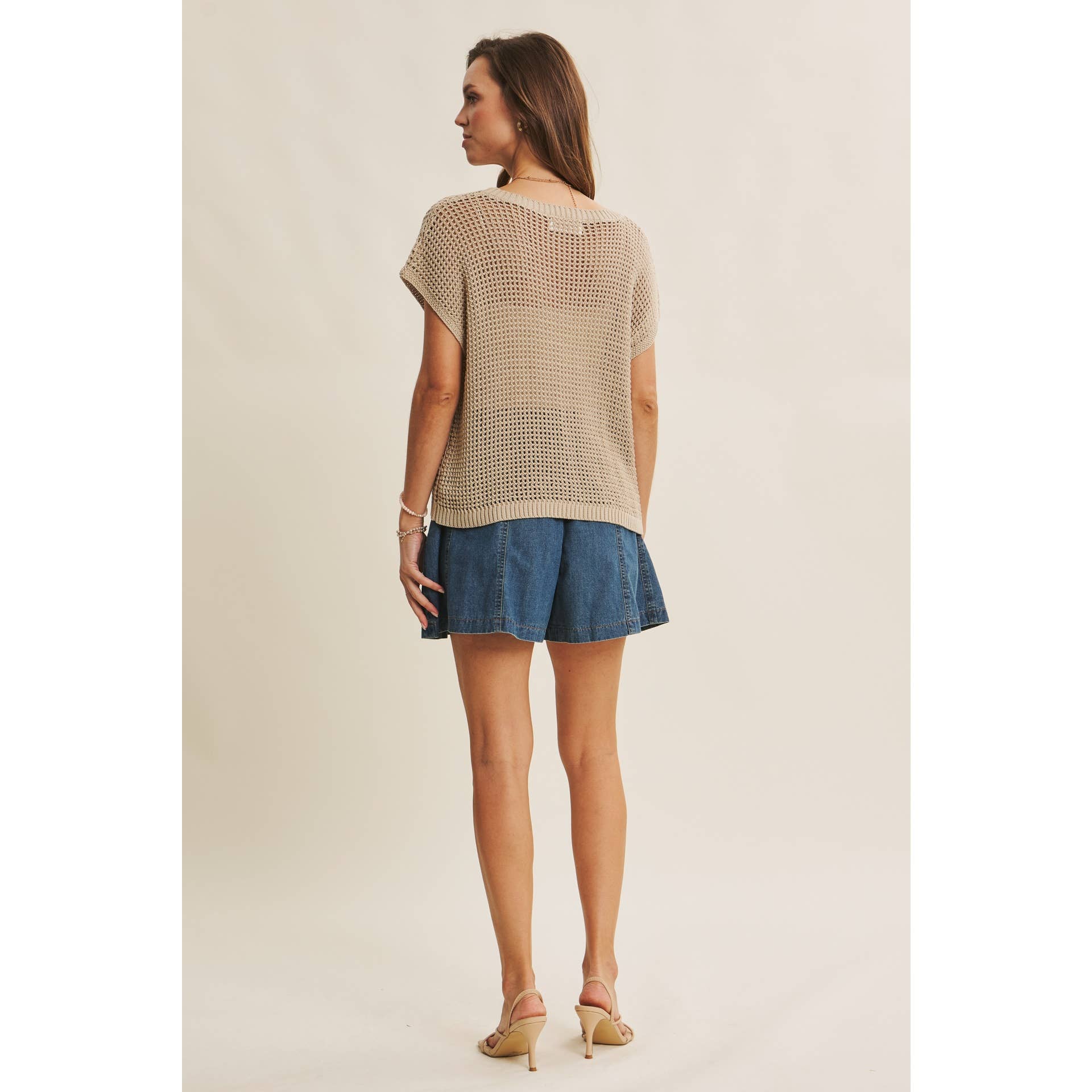 Bailey Fishnet Sweater Tee