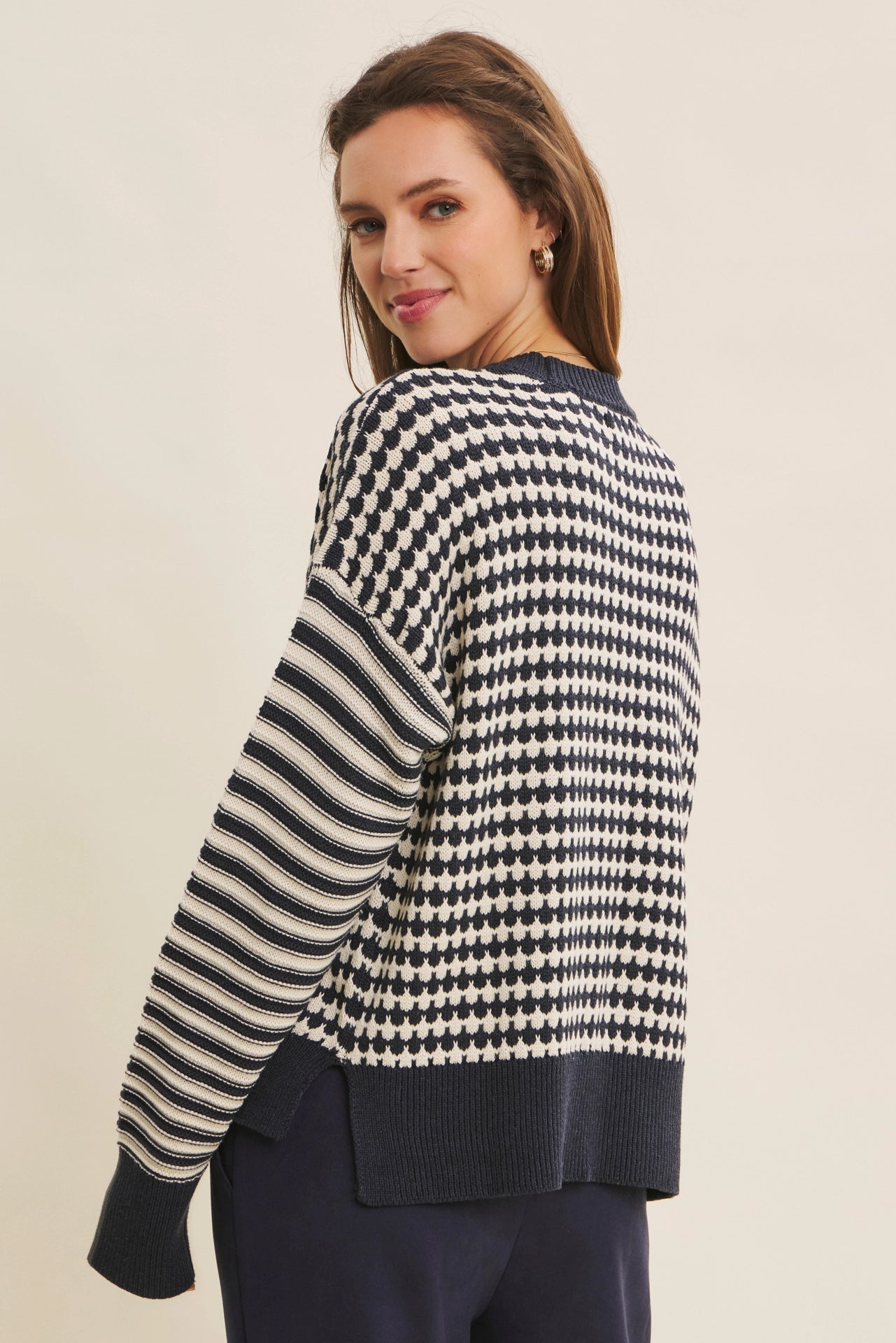 Grace Striped Crewneck Sweater