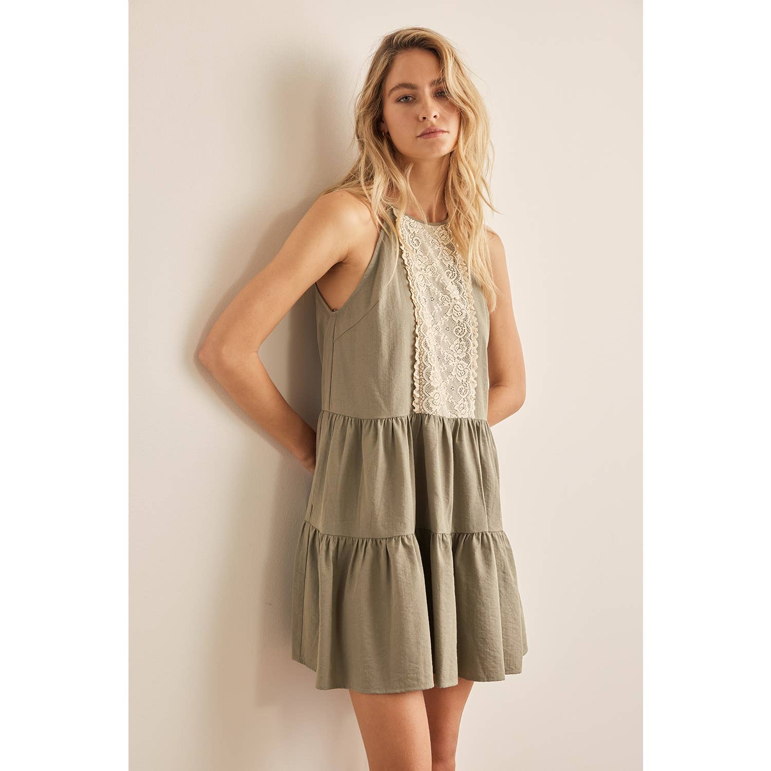 Lyla Lace Halter Mini Dress