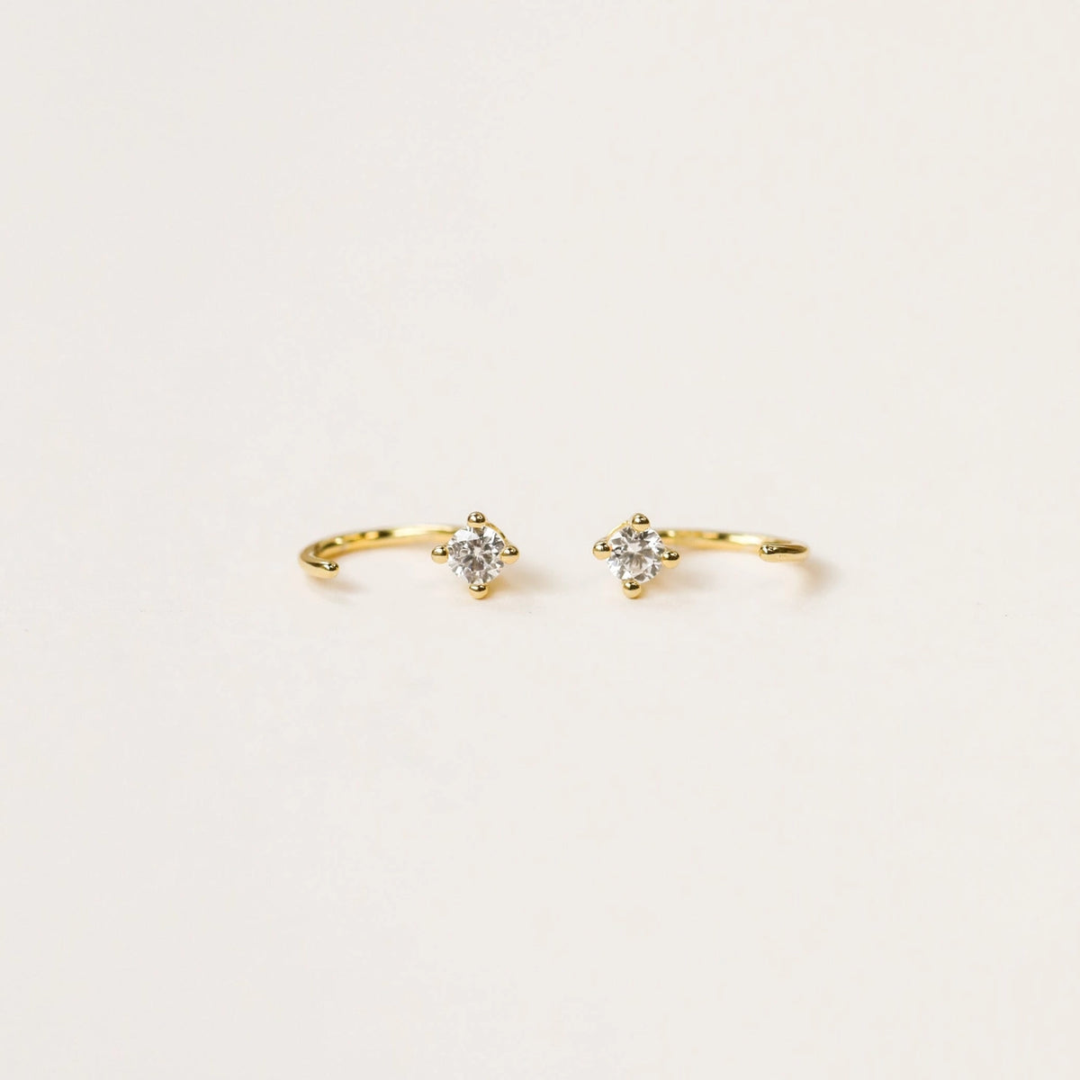Gemstone Huggie Earrings