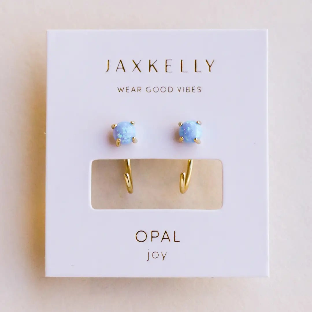 Gemstone Huggie Earrings