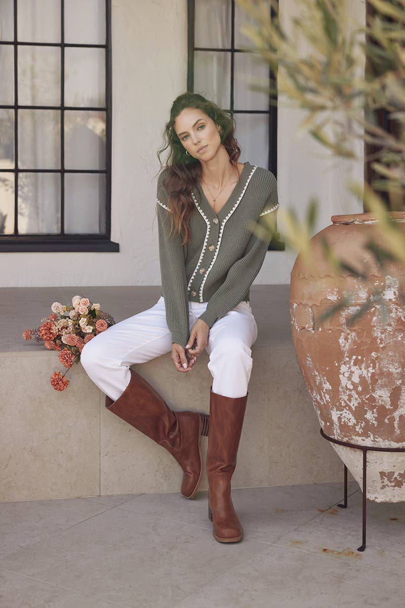 Marley Contrast Stitch Cardigan