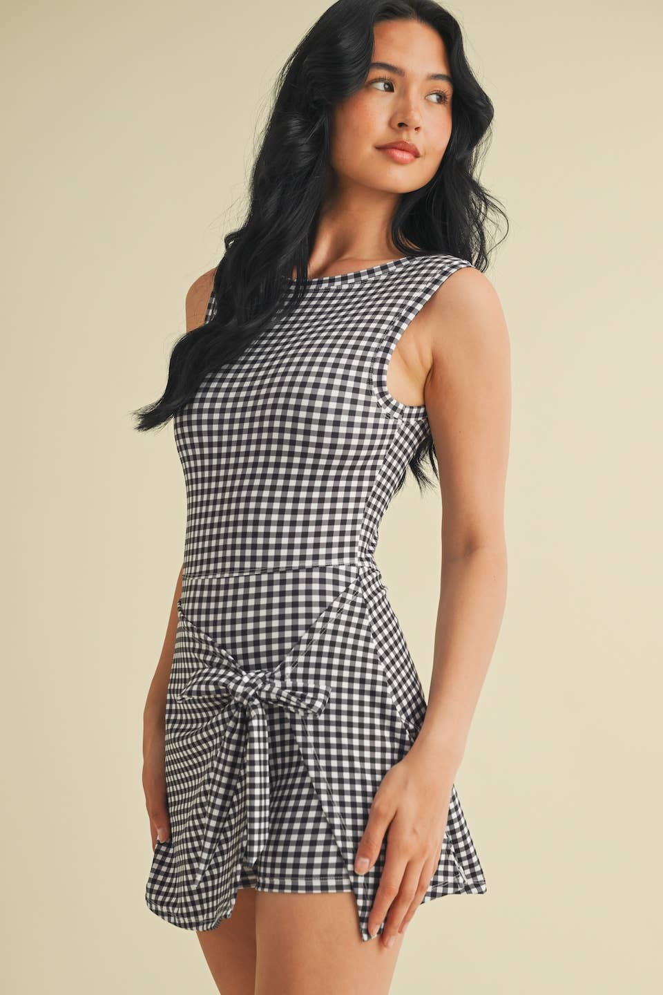 Heidi Gingham Active Wrap Dress